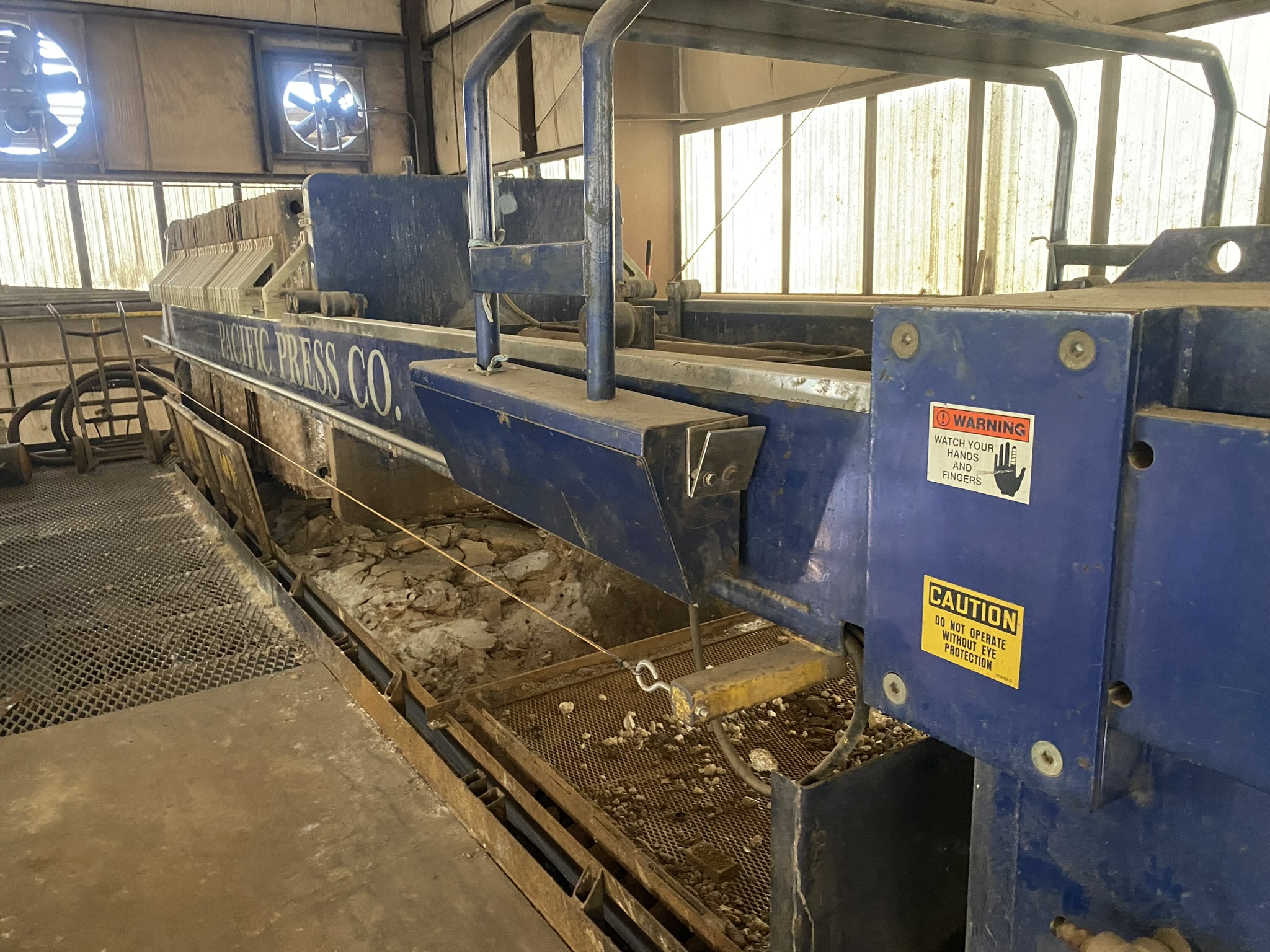 Filter Press, 958 Sq.Ft. Filtration Area, Polypropylene Plates, Manufactured by Pacific Press Co. - IPP# 238423