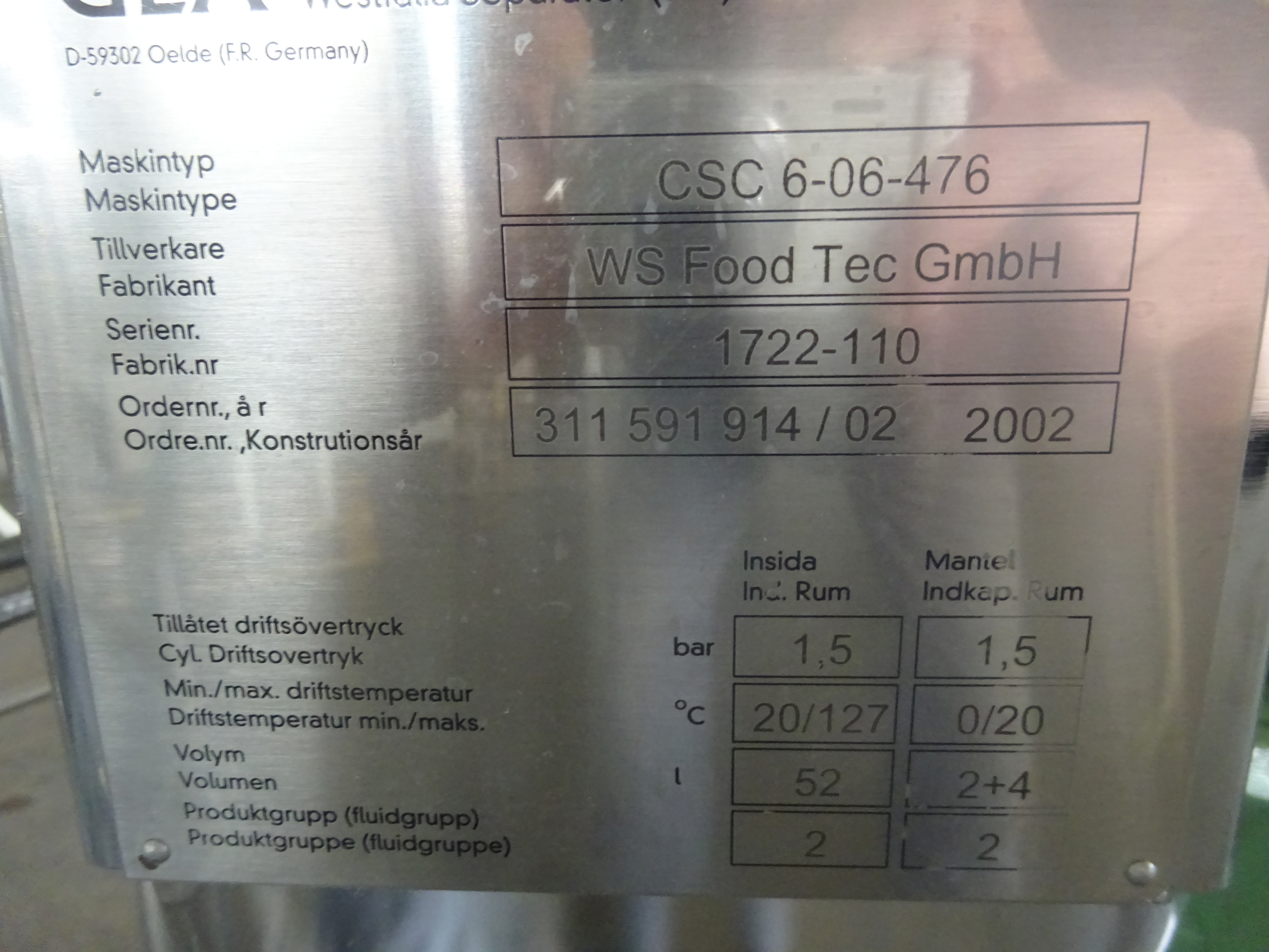 Stainless Steel 316 GEA CSC 6-06-476 Centrifuge-Disc Bowl - IPP# 239355