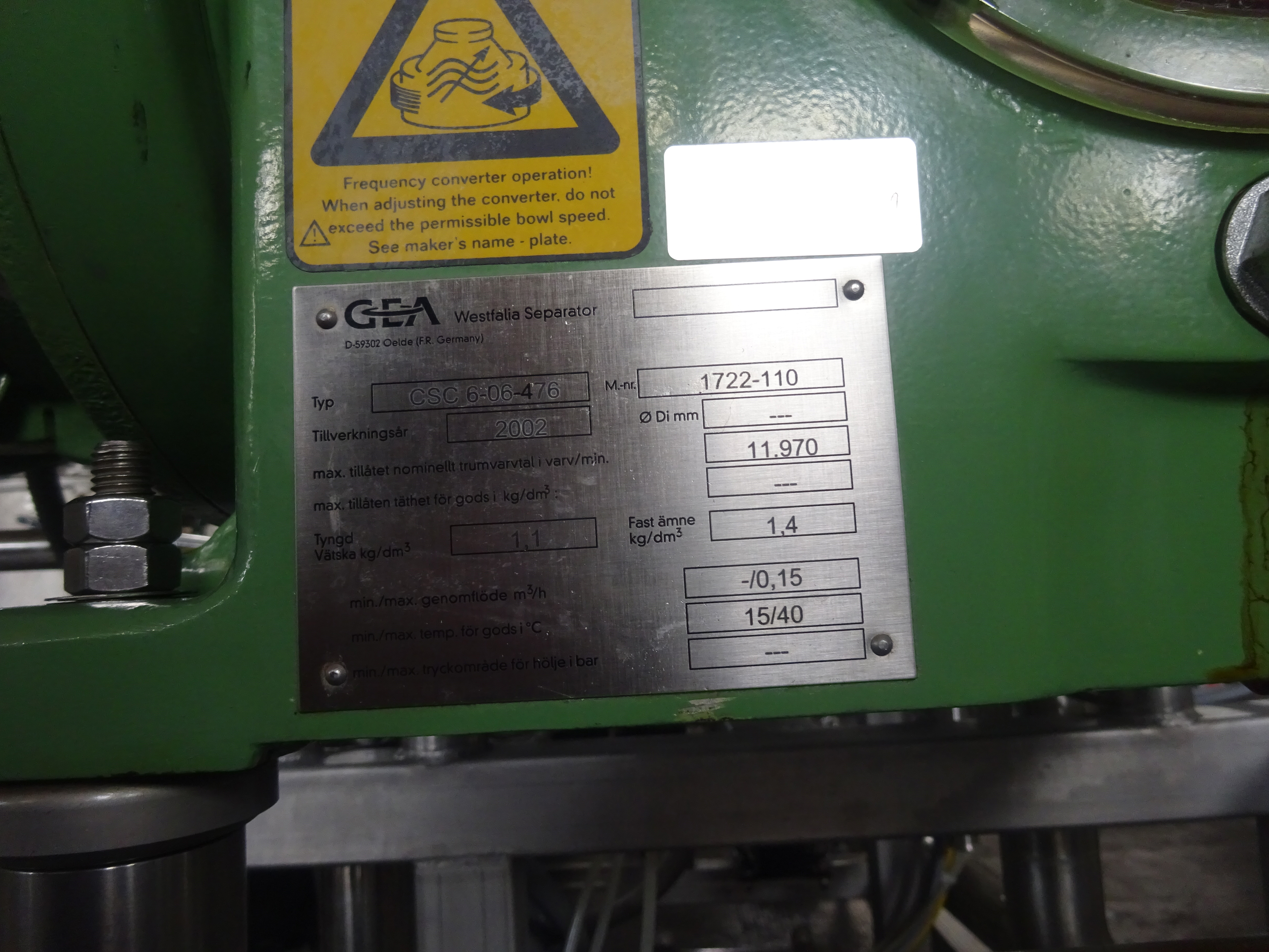 Stainless Steel 316 GEA CSC 6-06-476 Centrifuge-Disc Bowl - IPP# 239355