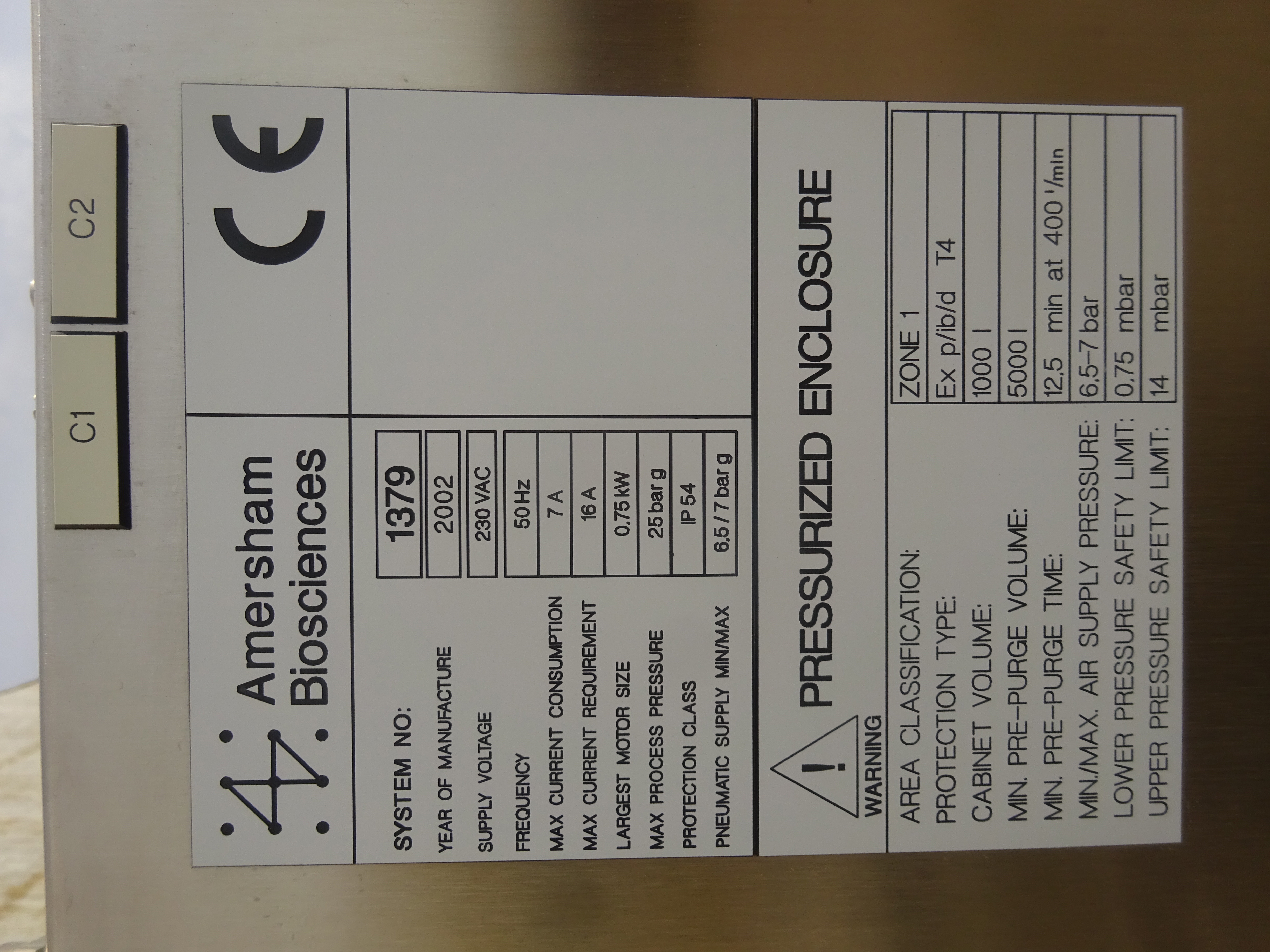 Stainless Steel 316 Amersham Bioscience/GE  Column - IPP# 239360