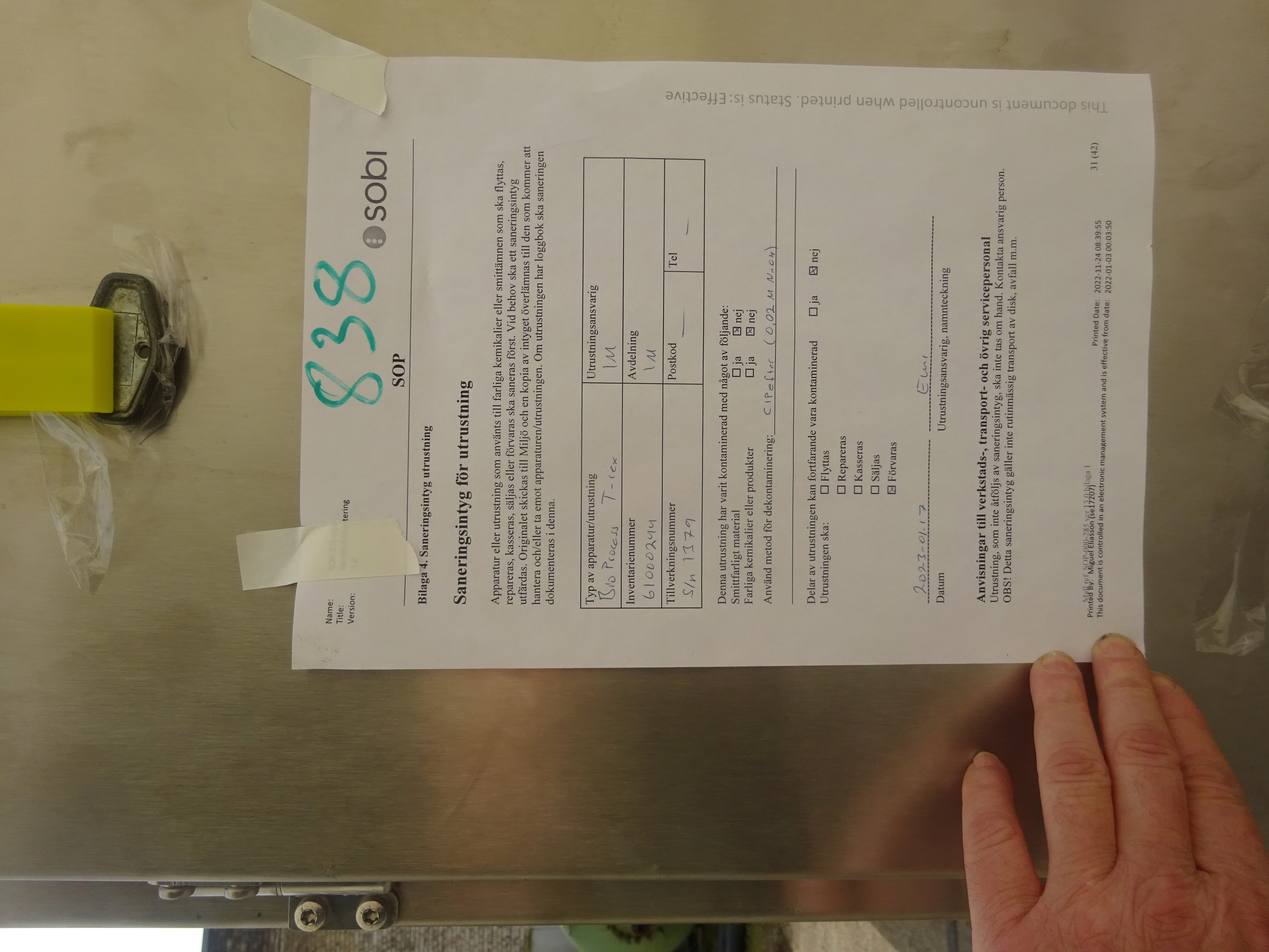 Stainless Steel 316 Amersham Bioscience/GE  Column - IPP# 239360