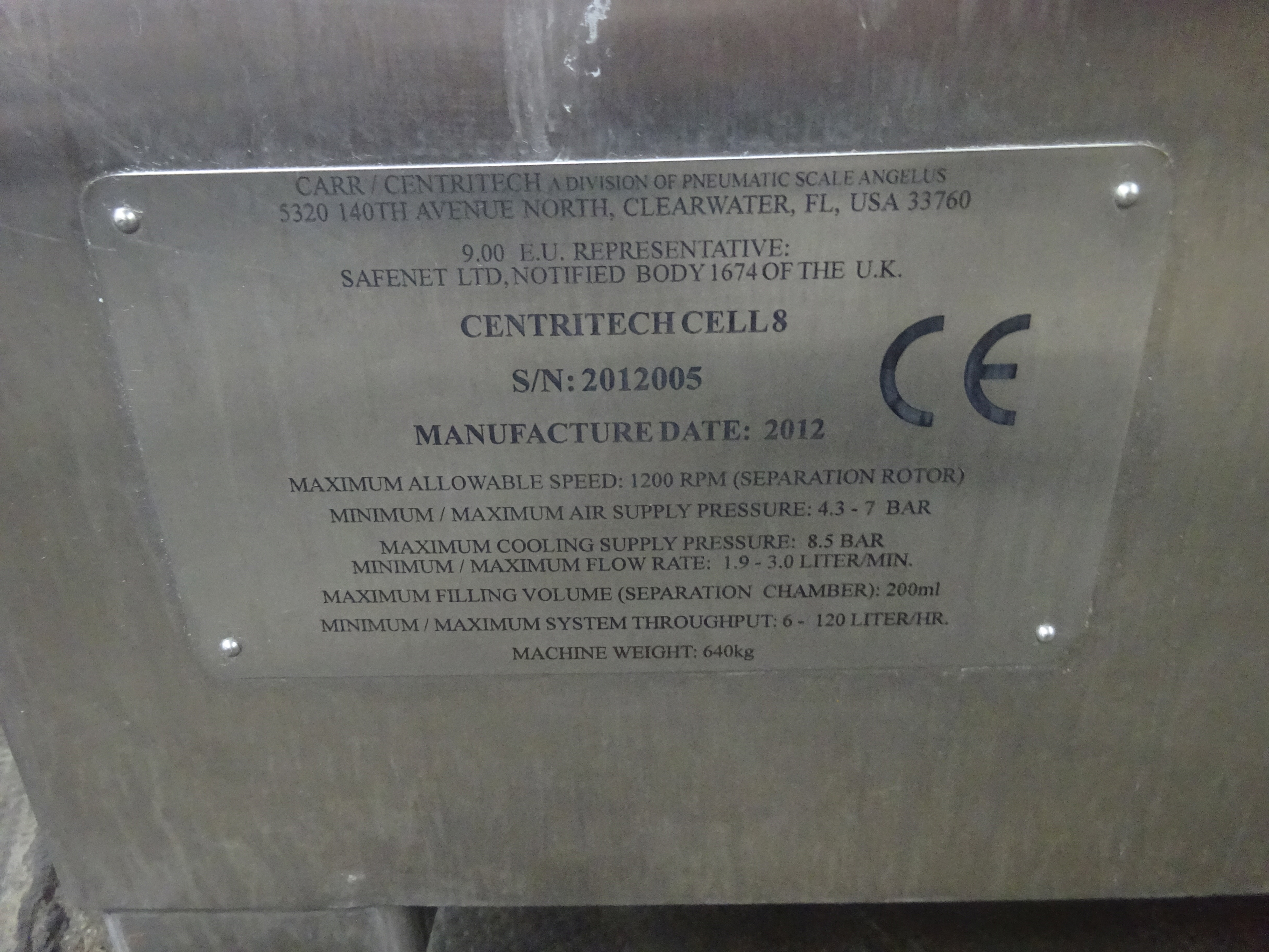 Stainless Steel 316L Centrifuge-Lab - IPP# 239308