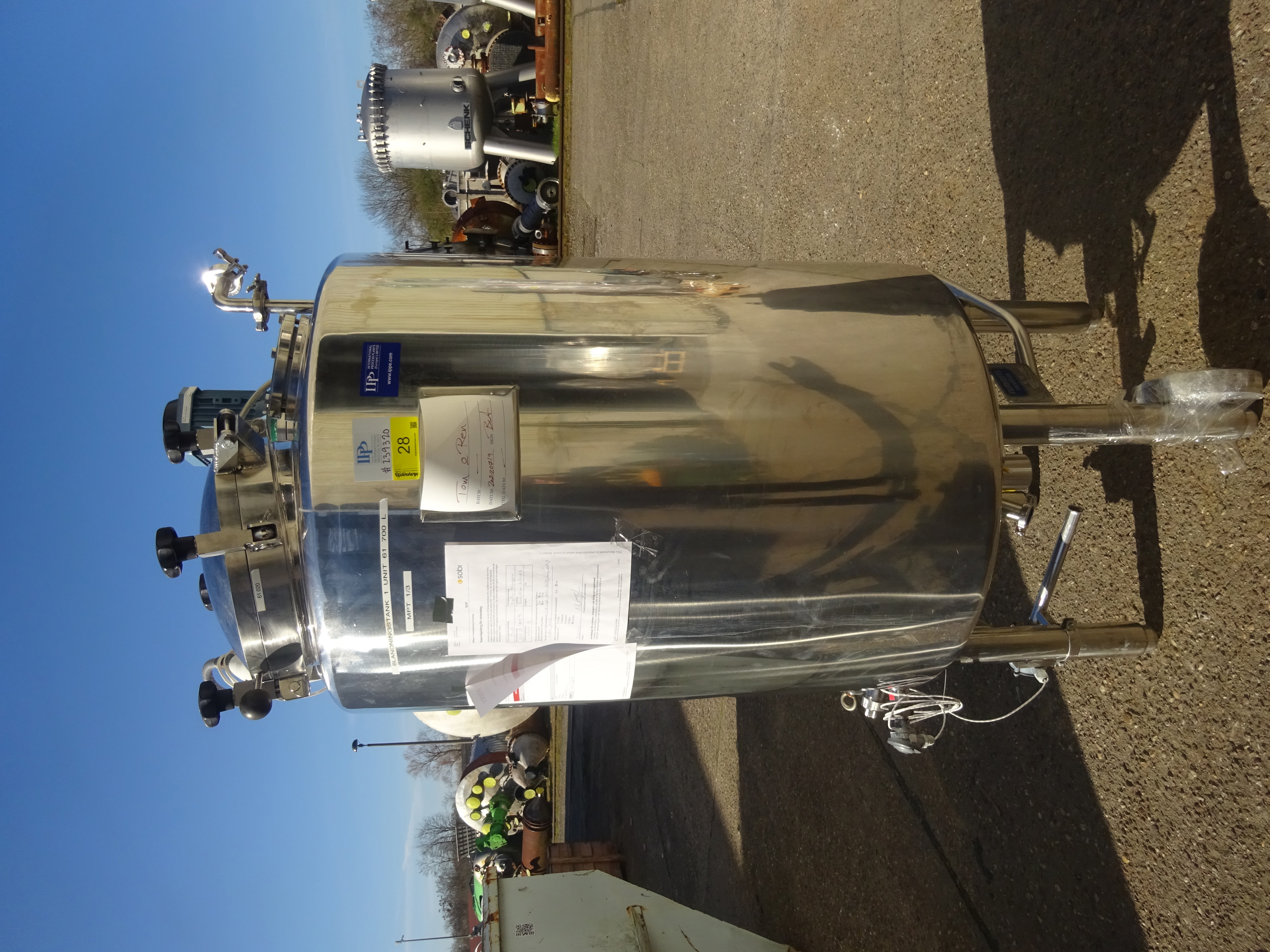 Stainless Steel 316L Furhoffs Rostfria Tank - IPP# 239320