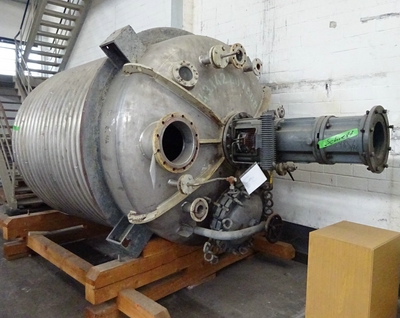  Batch-Type Agitated Reactor 8,600 L (2,250 gallons) Stainless Steel Austenitic For Sale - IPP# 230182