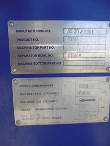   Centrifuge-Solid Bowl-Decanter 3 kW (4 HP) Stainless Steel Other For Sale - IPP# 230190