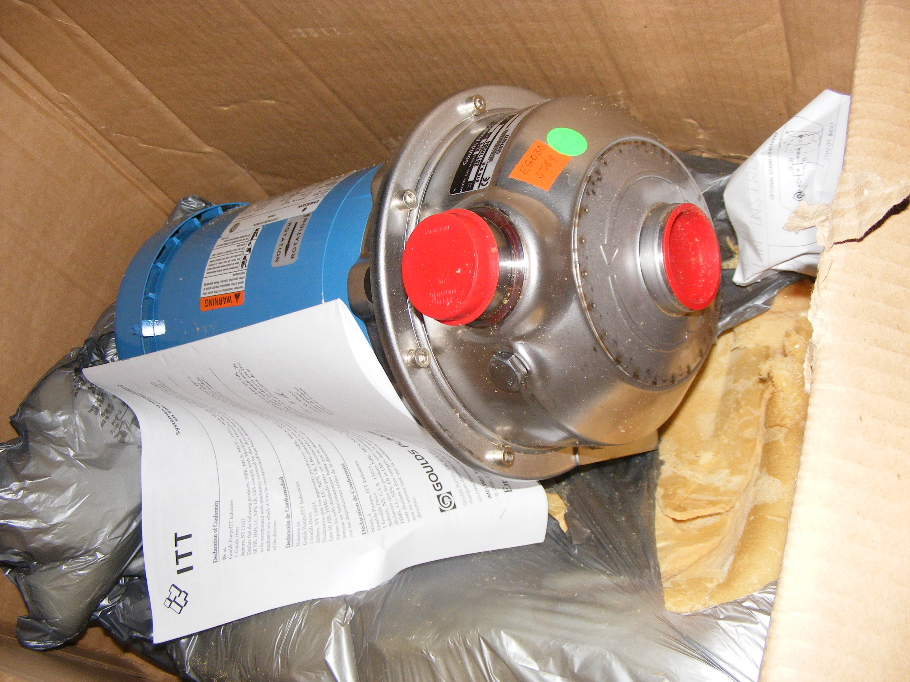 Unused Centrifugal Pump 34.1 m3/h (150 GPM) Stainless Steel 316 For Sale - IPP# 230517
