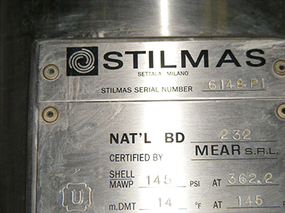 Stainless Steel 316 Stilmas MS3005HPS Water Treatment - IPP# 230713