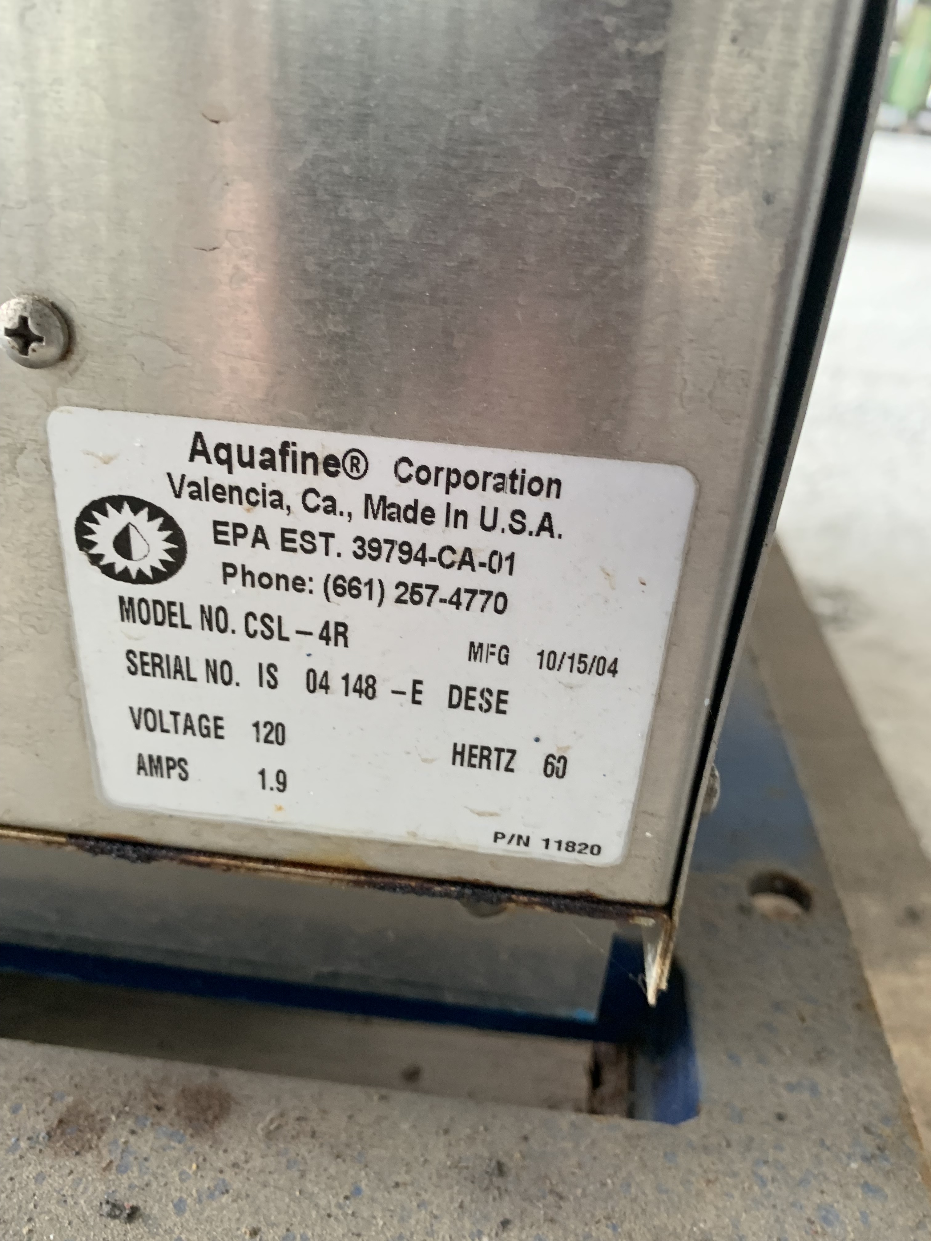 US Filter  Water Treatment - IPP# 230717