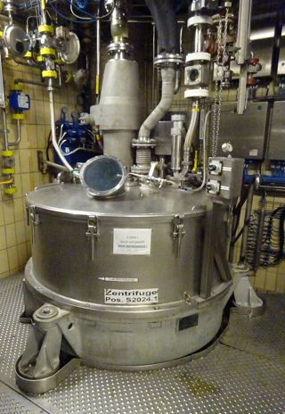 Stainless Steel 316 Alfa Laval PAZ 1250 C Manual Discharge-Top Centrifuge-Basket