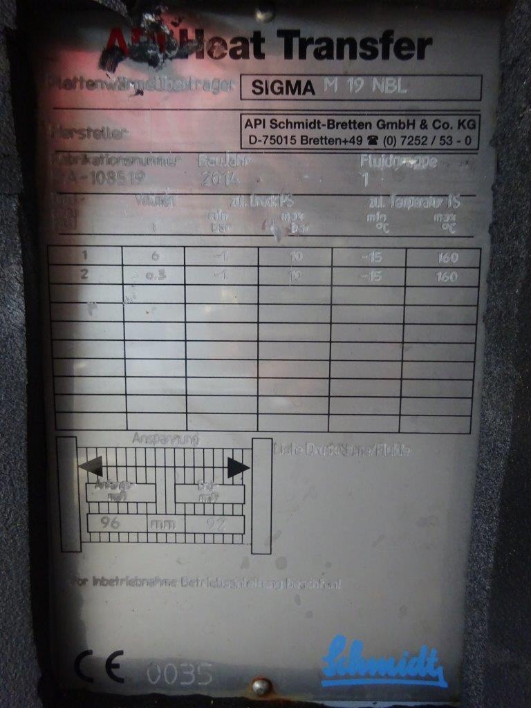  Stainless Steel 316 Plate and Frame Heat Exchanger 6.1 m² (65.7 ft²) For Sale - IPP# 231143