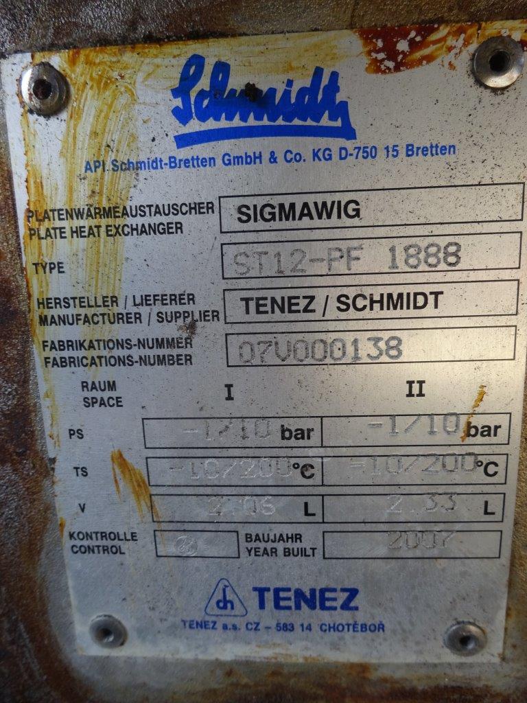  Stainless Steel 316 Plate and Frame Heat Exchanger 1.9 m² (20.5 ft²) For Sale - IPP# 231144