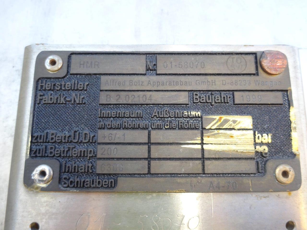 Stainless Steel 316 Bolz Apparatebau  Tank - IPP# 231198