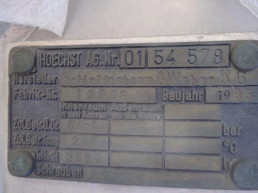 Stainless Steel 316Ti Schleifenbaum & Weber KG Tank - IPP# 231255