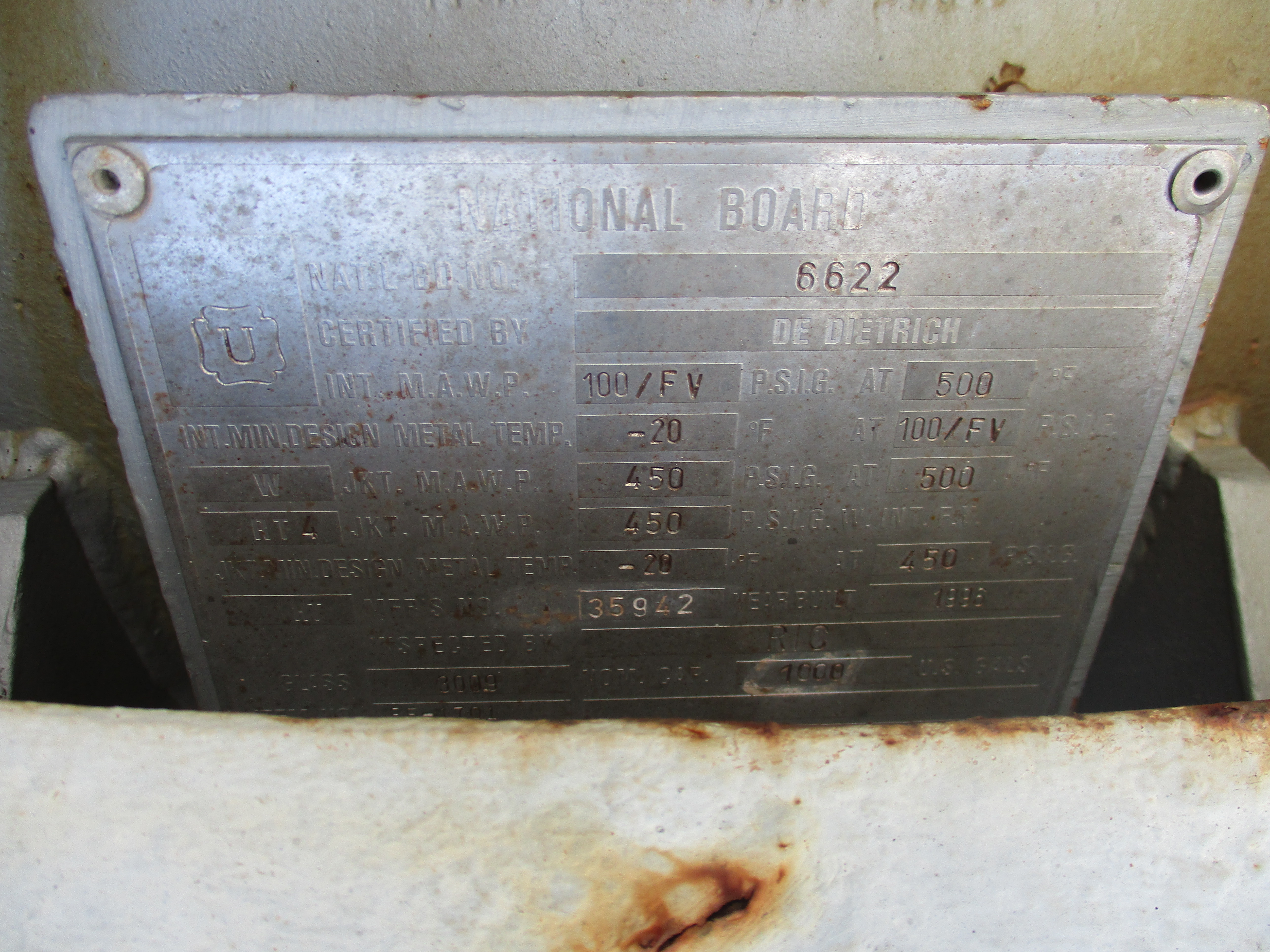 Glasslined DeDietrich Batch-Type Agitated Reactor - IPP# 232068