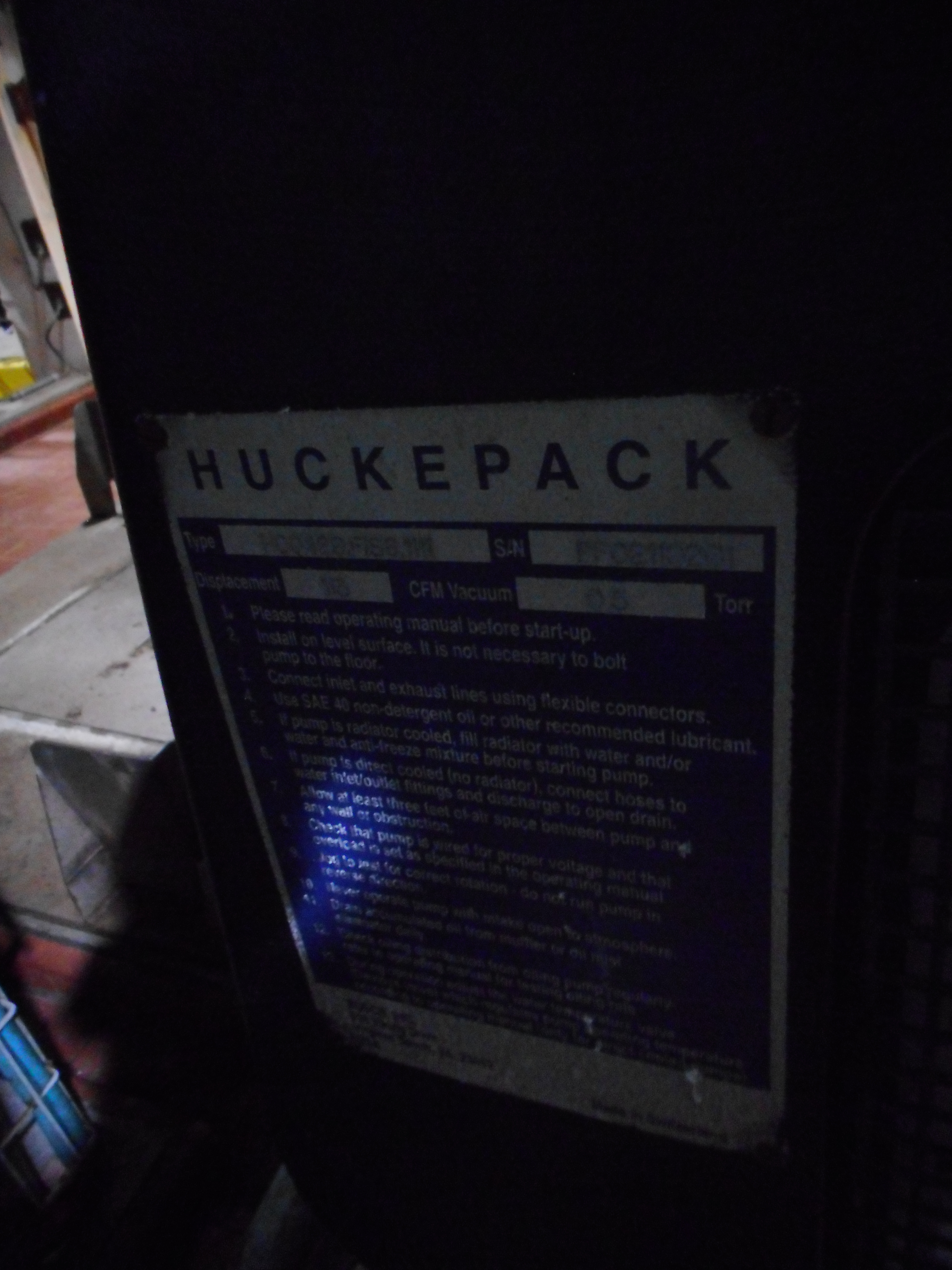 Carbon Steel Huckepack H00429.F156.1111 Pump-Vacuum - IPP# 233028