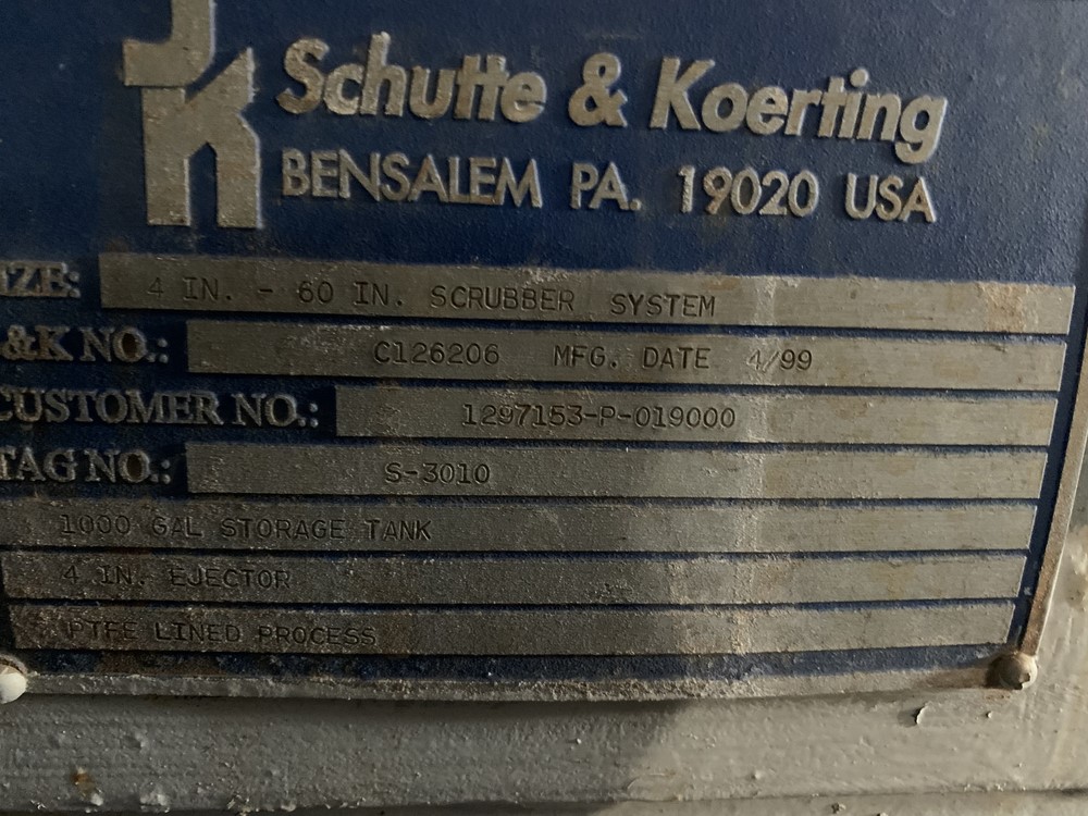  Lined  Scrubber 139.3 m3/h (82 CFM) For Sale - IPP# 233197
