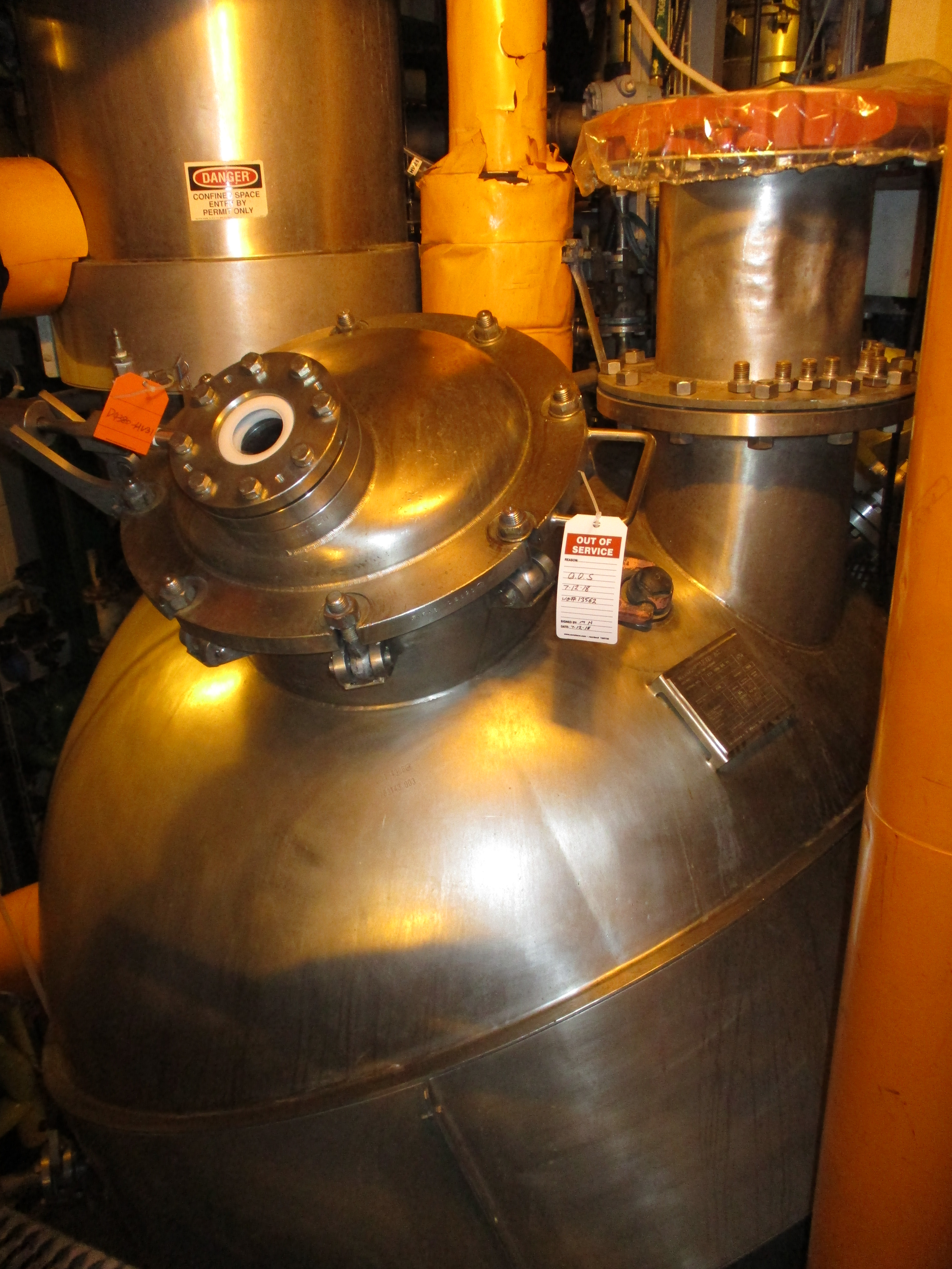  Stainless Steel 316L  Dryer-Spherical 2.8 m3 (98 ft3) For Sale - IPP# 233214