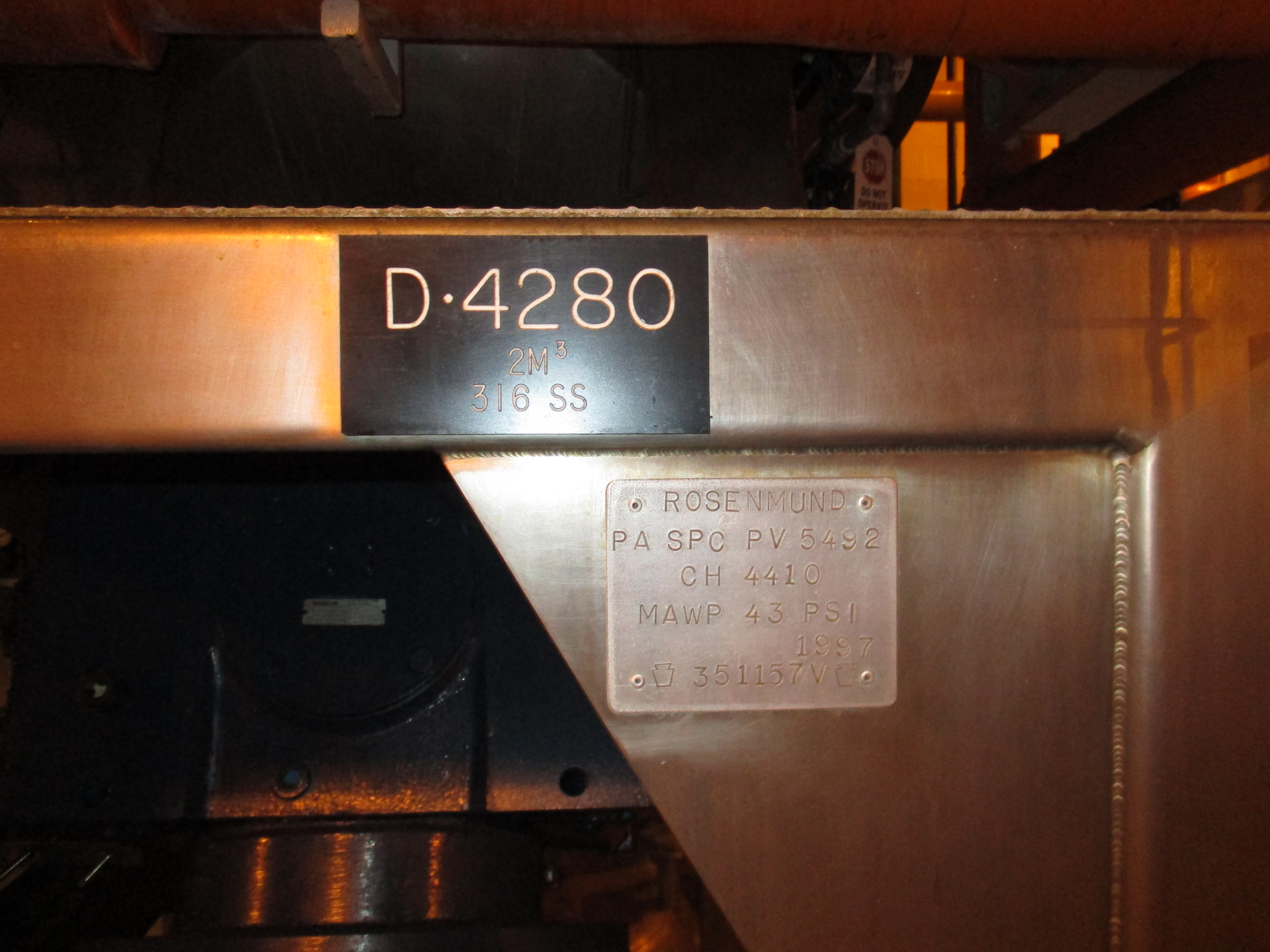  Stainless Steel 316L  Dryer-Spherical 2.4 m3 (83 ft3) For Sale - IPP# 233216