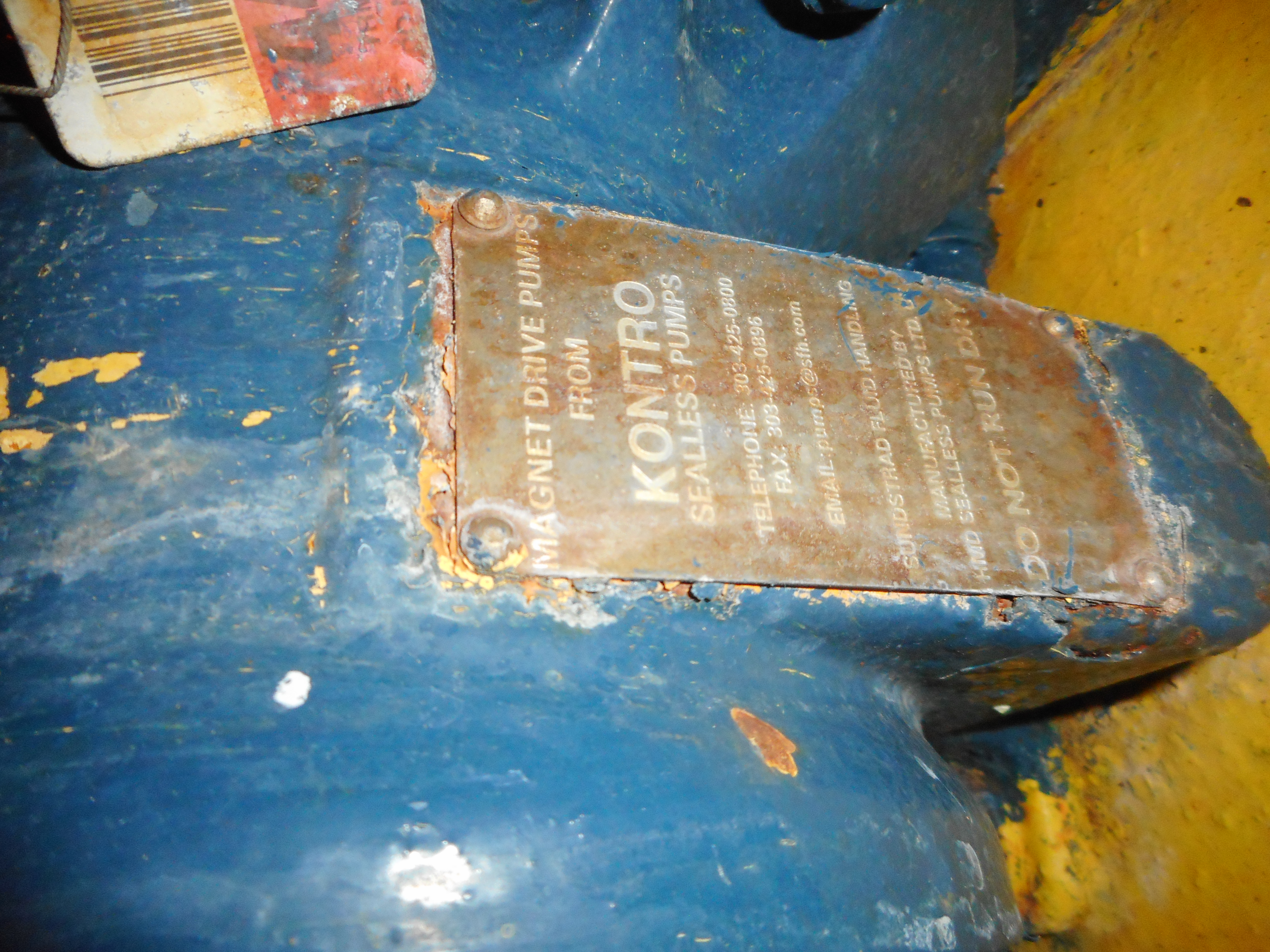 Stainless Steel 316 Kontro GSA FR-1 Centrifugal Pump - IPP# 233373