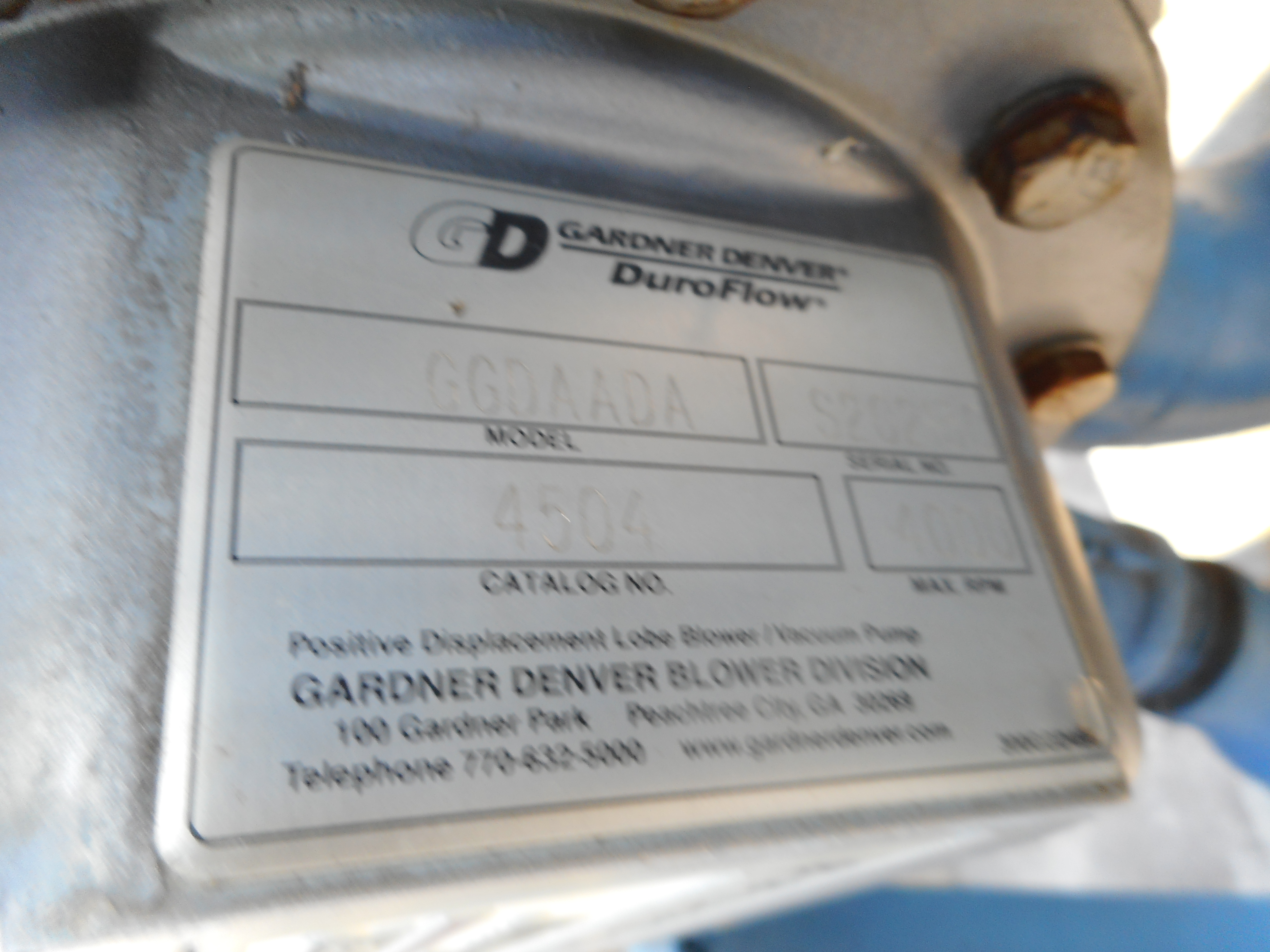 Gardner Denver Duroflow GGDAADA Blower - IPP# 233426