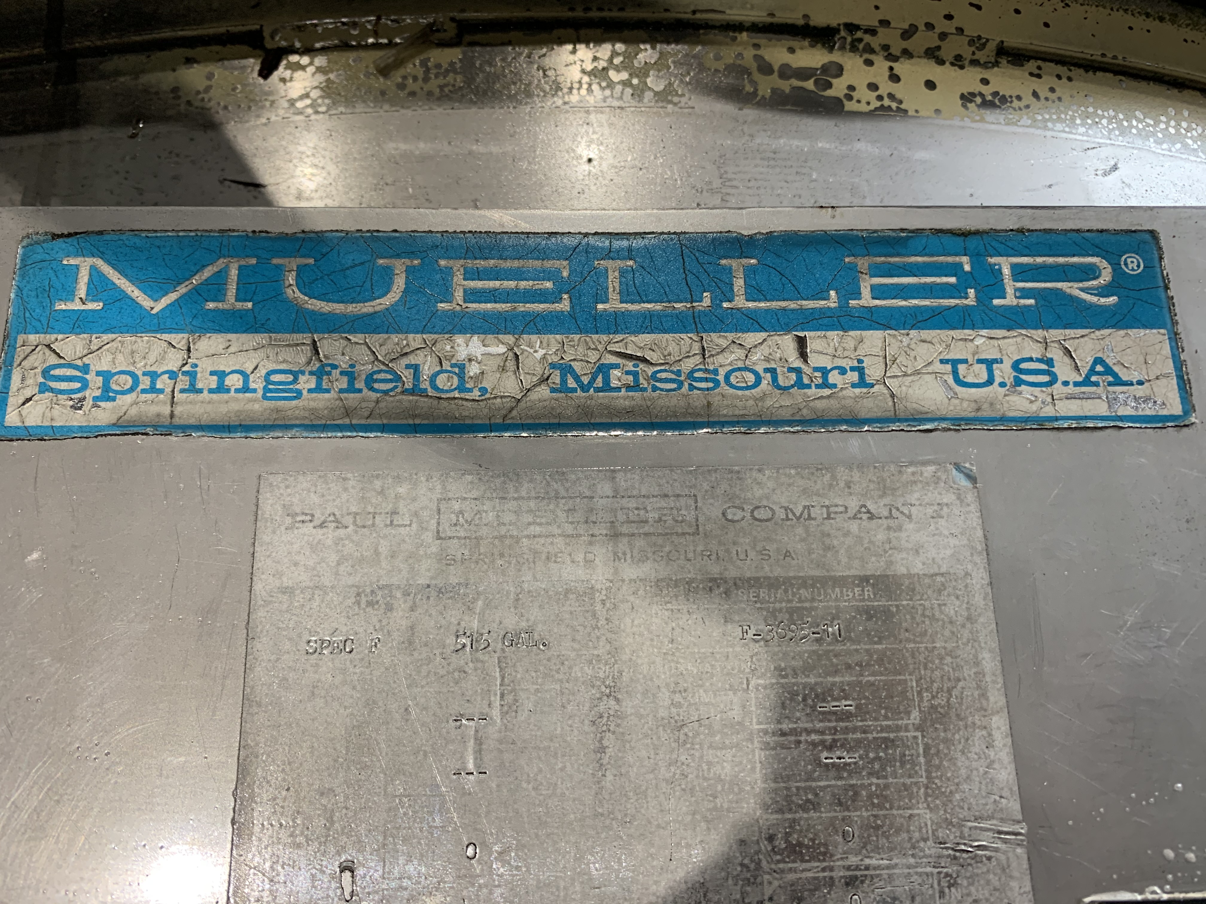 Stainless Steel 321 Paul Mueller Tank - IPP# 233855
