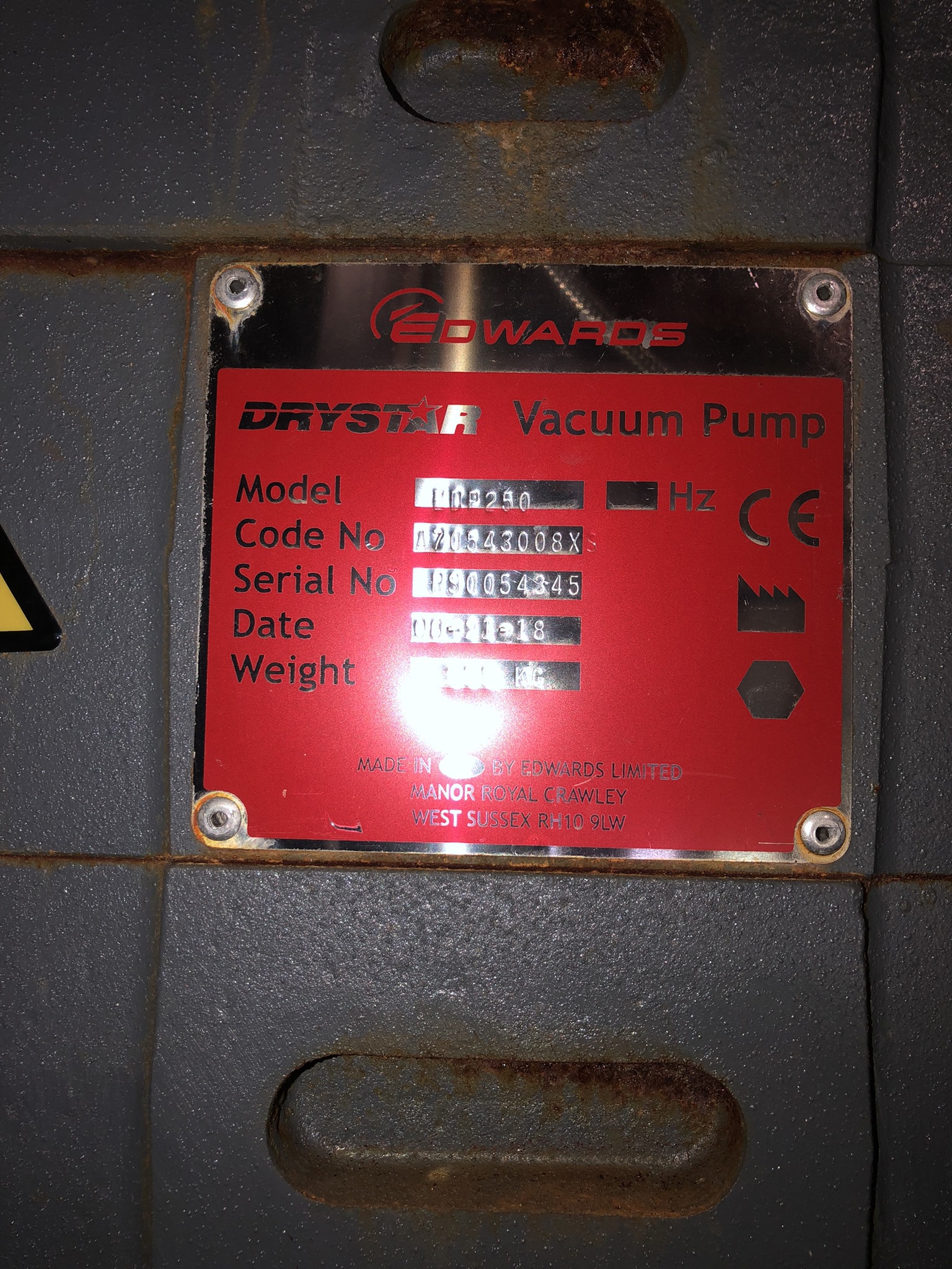  Carbon Steel  Pump-Vacuum 319.4 m3/h (188 CFM) For Sale - IPP# 245542