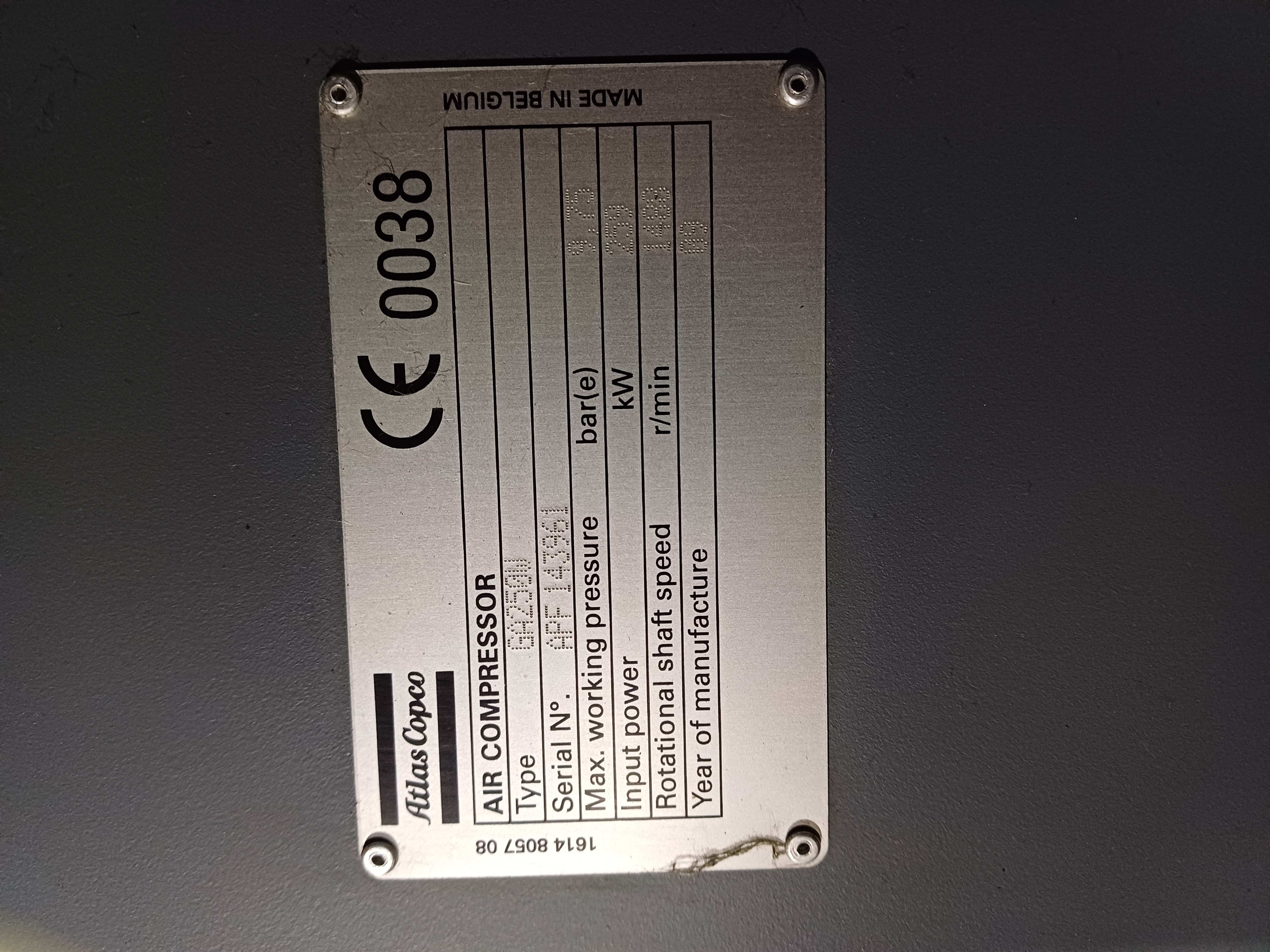  Carbon Steel Rotary Compressor 2,500 m3/h (1,471 CFM) For Sale - IPP# 245814