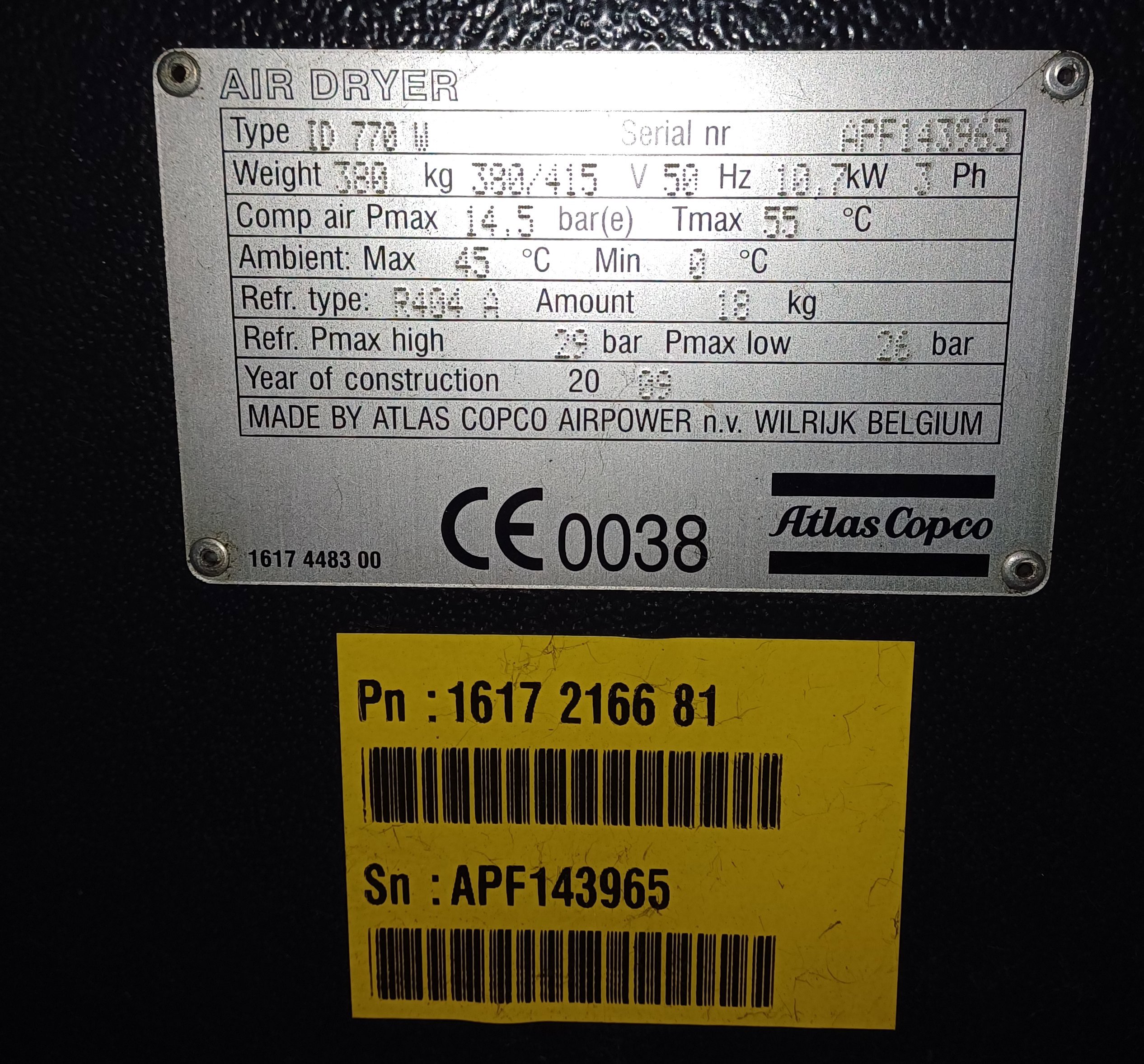  Carbon Steel Rotary Compressor 2,500 m3/h (1,471 CFM) For Sale - IPP# 245814