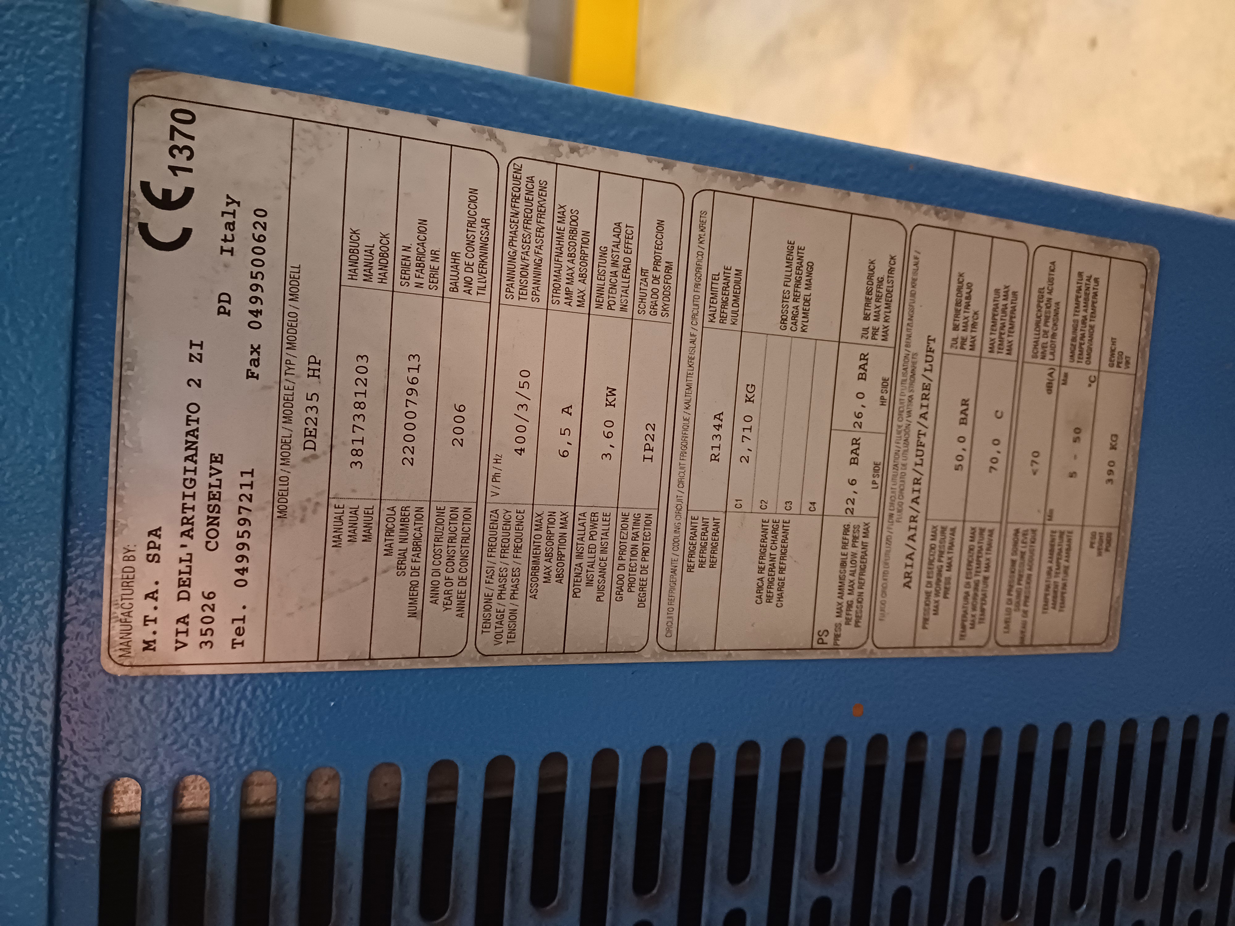  Reciprocating Compressor 1,200 m3/h (720 CFM) Carbon Steel For Sale - IPP# 245816