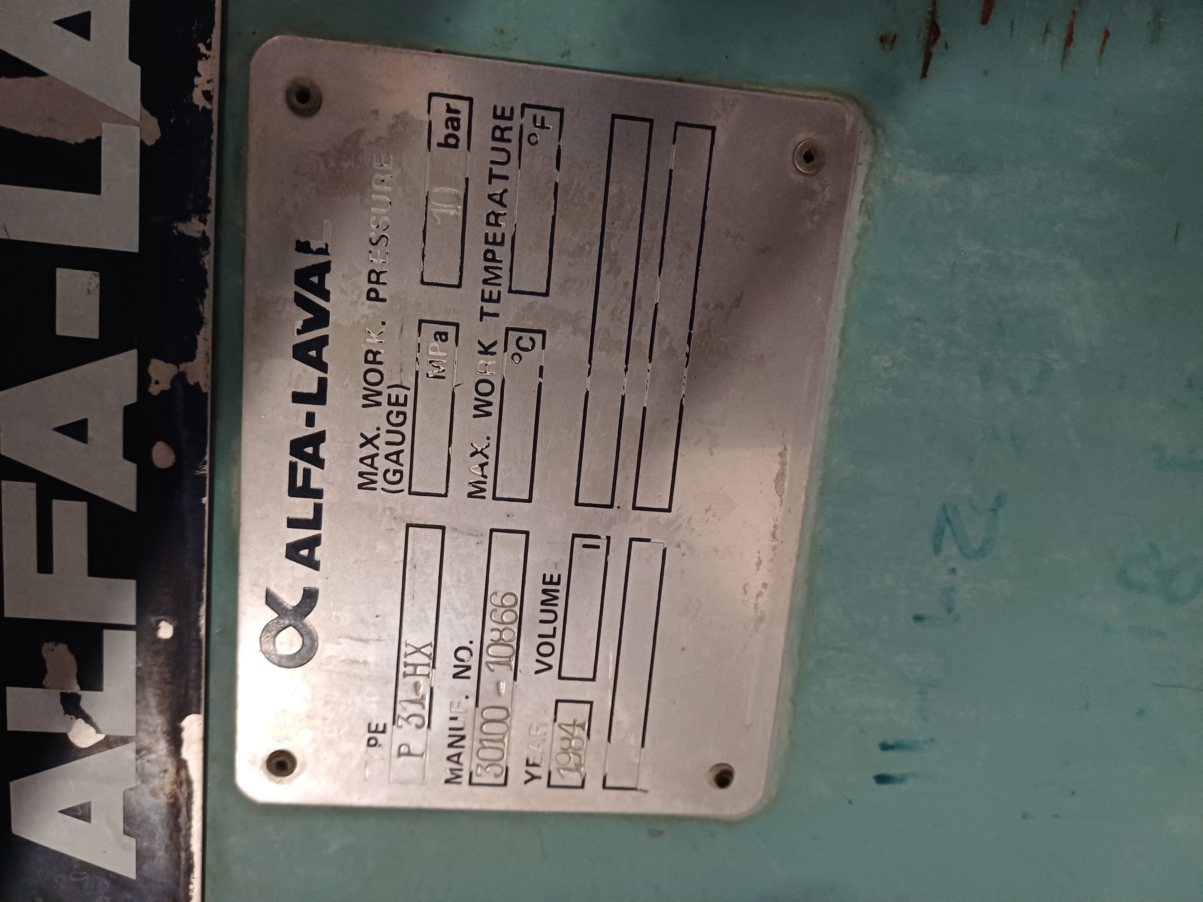  Plate and Frame Heat Exchanger 108.8 m² (1,150 ft²) Stainless Steel 316 For Sale - IPP# 245826