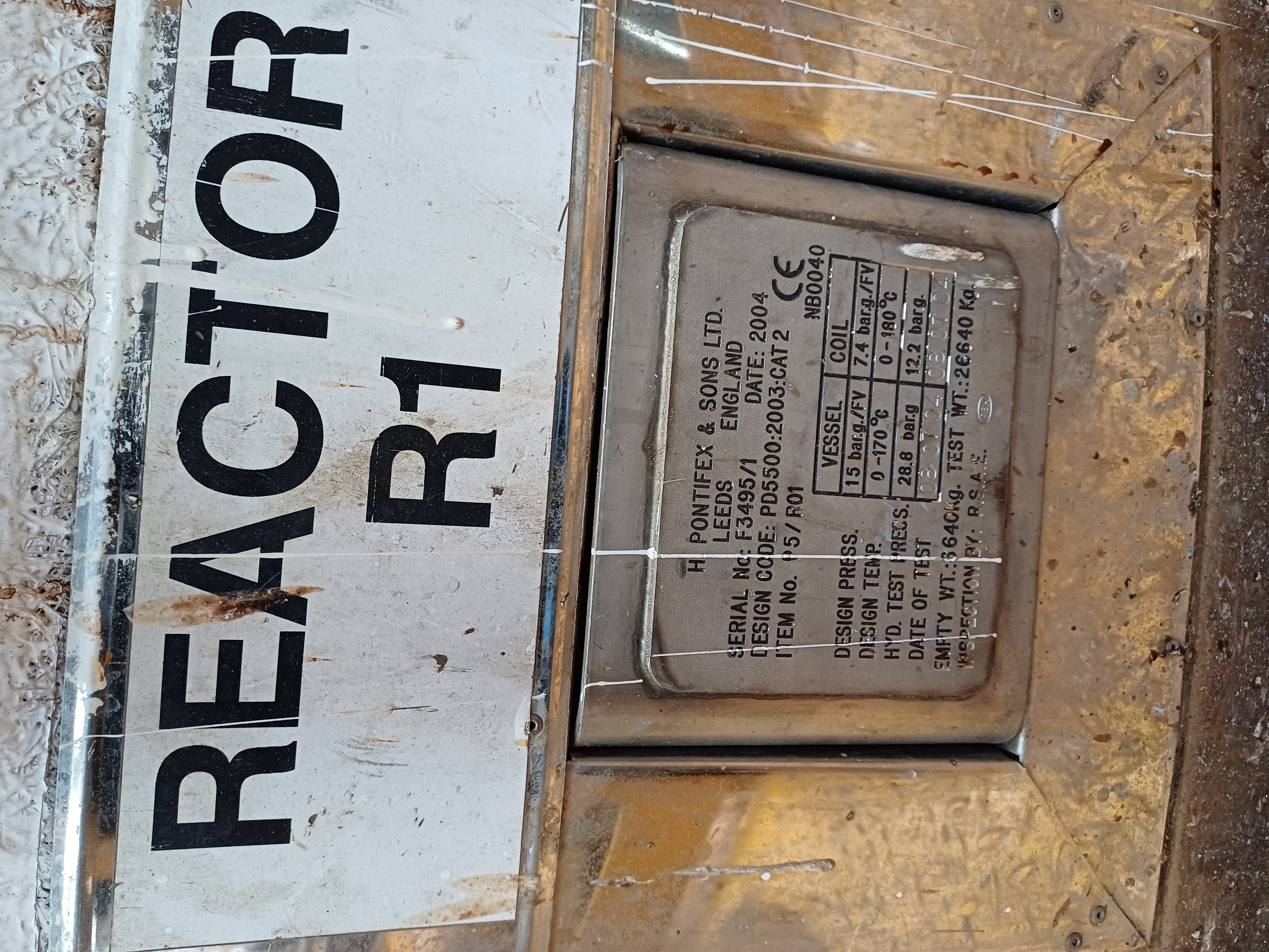 Duplex H. Pontifex & Sons LTD. Batch-Type Agitated Reactor - IPP# 246307