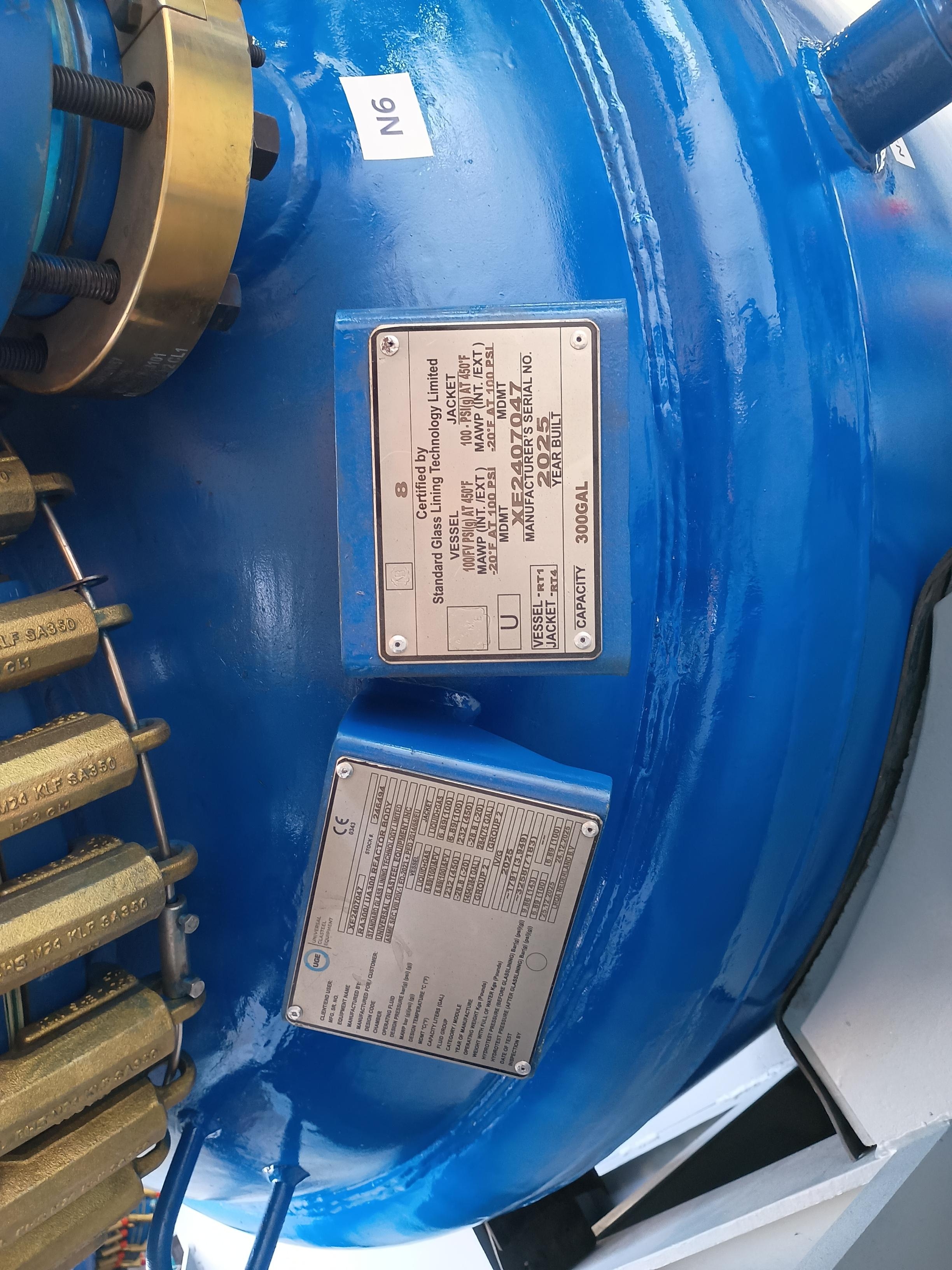 New Glasslined UGE UA-300 Batch Type Reactor Body - IPP# 246494