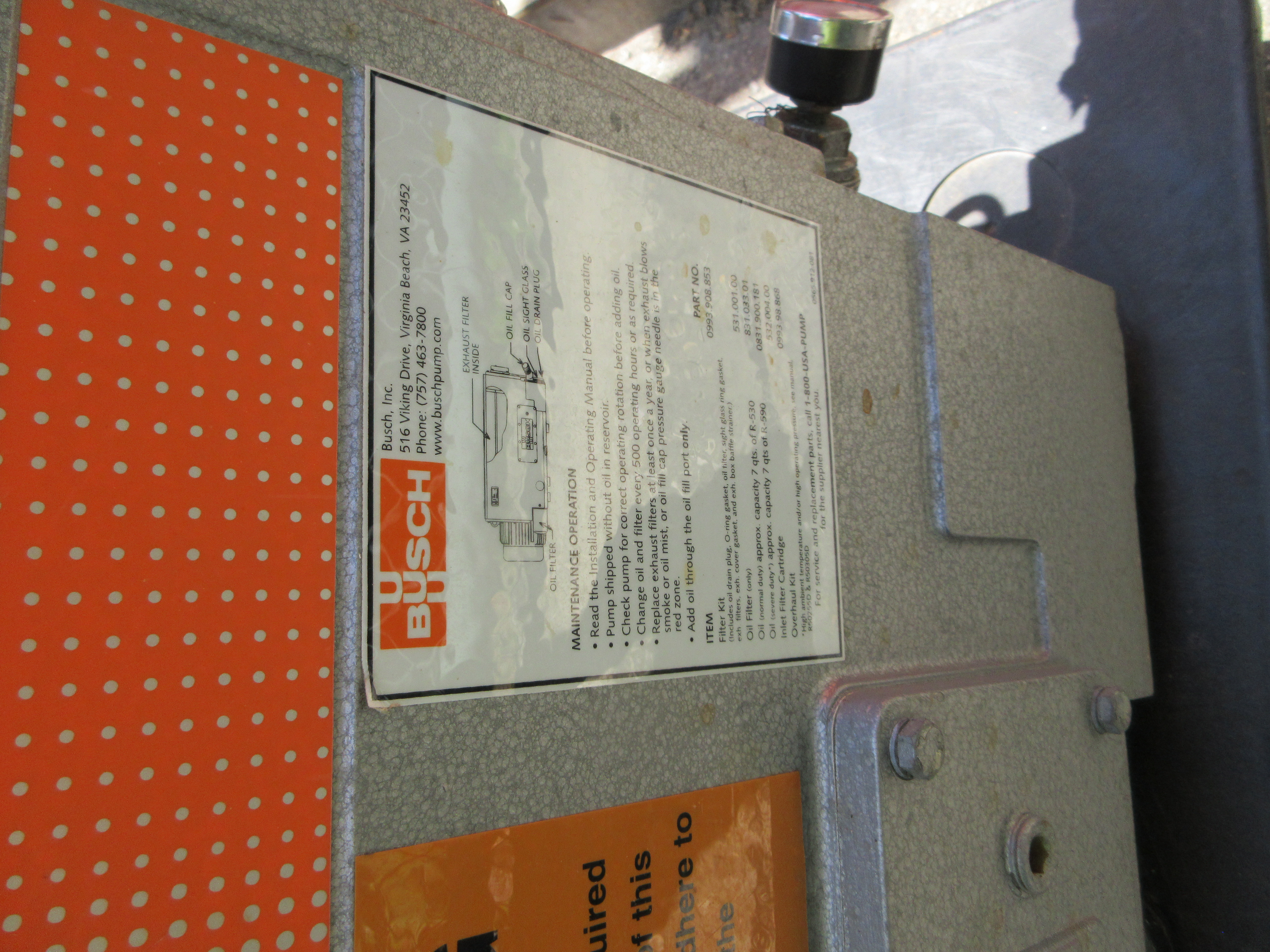 Carbon Steel Busch Vacuum Solutions RA0305.D506.1013 Pump-Vacuum - IPP# 246640