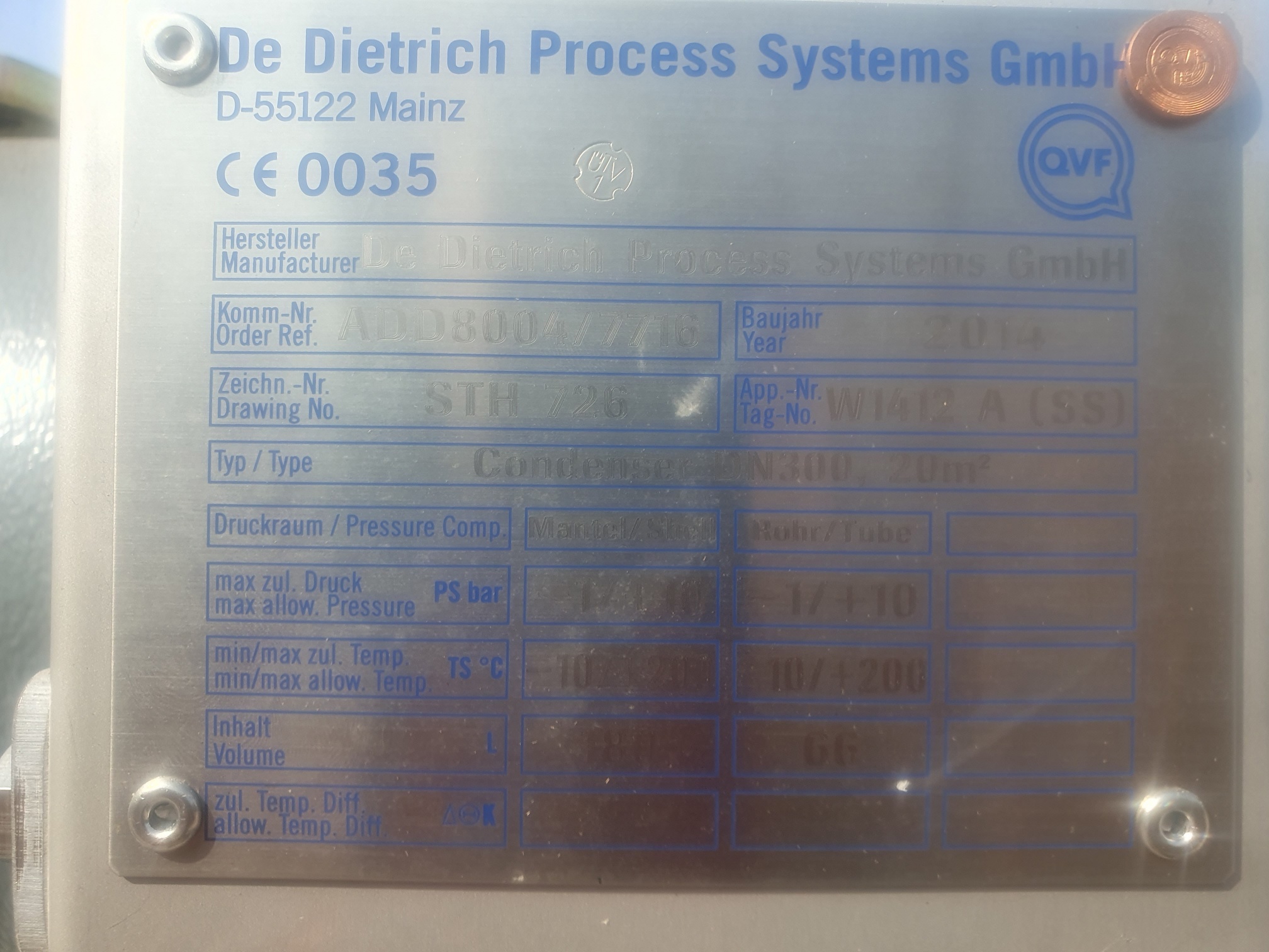 Unused Hexoloy SE (Sintered Silicon Carbide) DeDietrich Shell and Tube Heat Exchanger - IPP# 246636