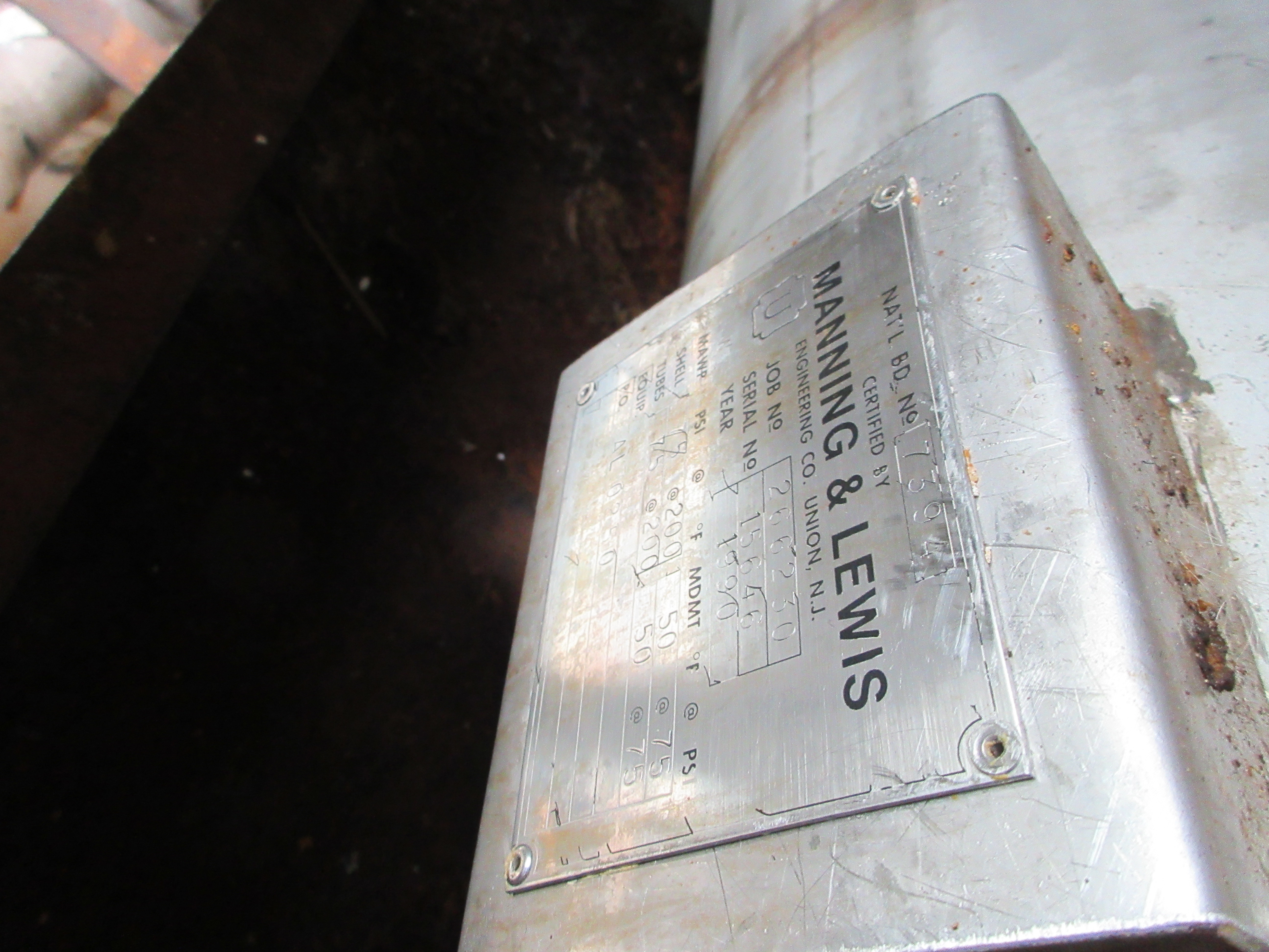  Shell and Tube Heat Exchanger 30.8 m² (331 ft²) Stainless Steel 316 For Sale - IPP# 246769