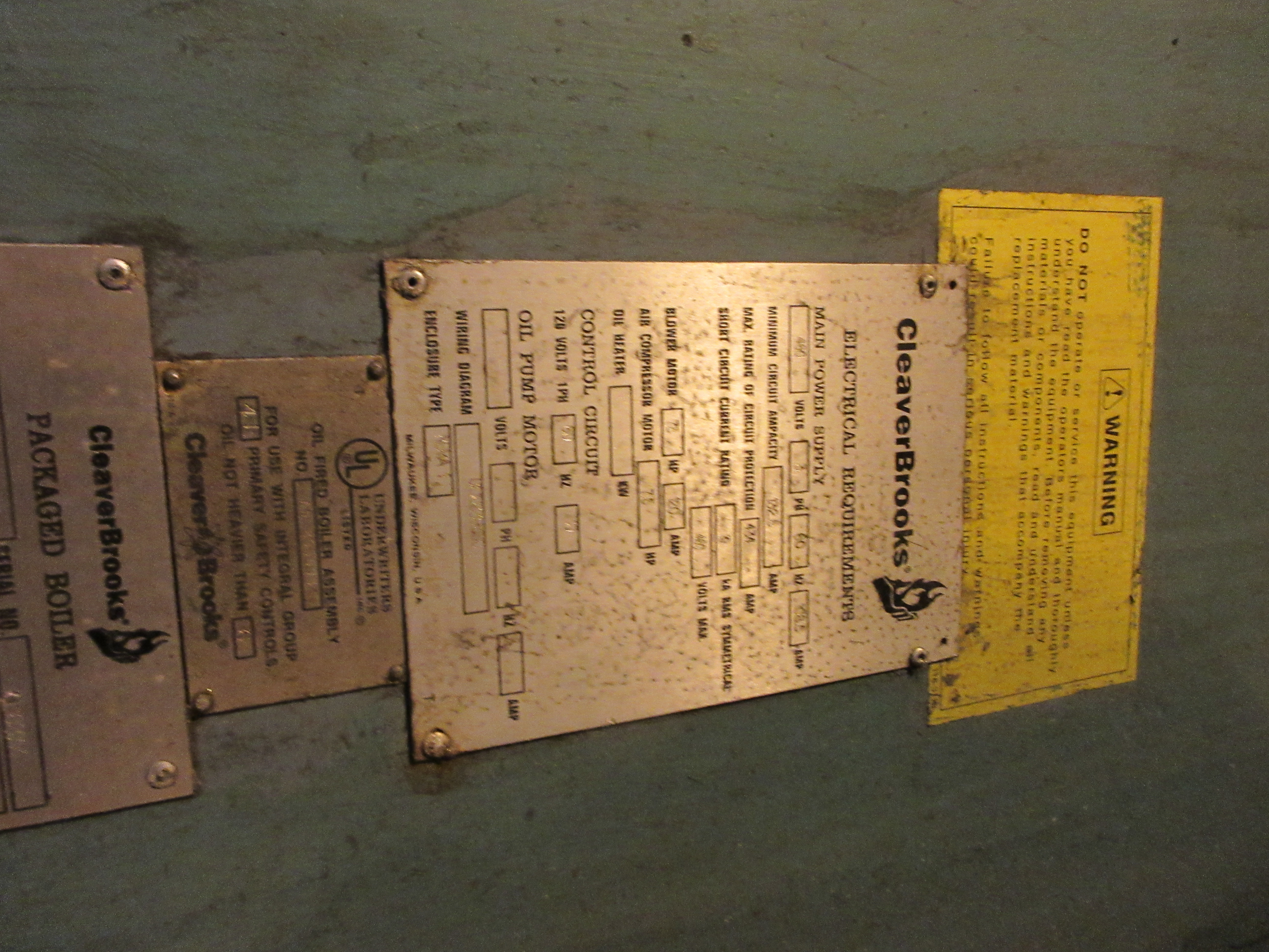 Carbon Steel Cleaver Brooks CB200-730-150 Steam Boiler - IPP# 246803