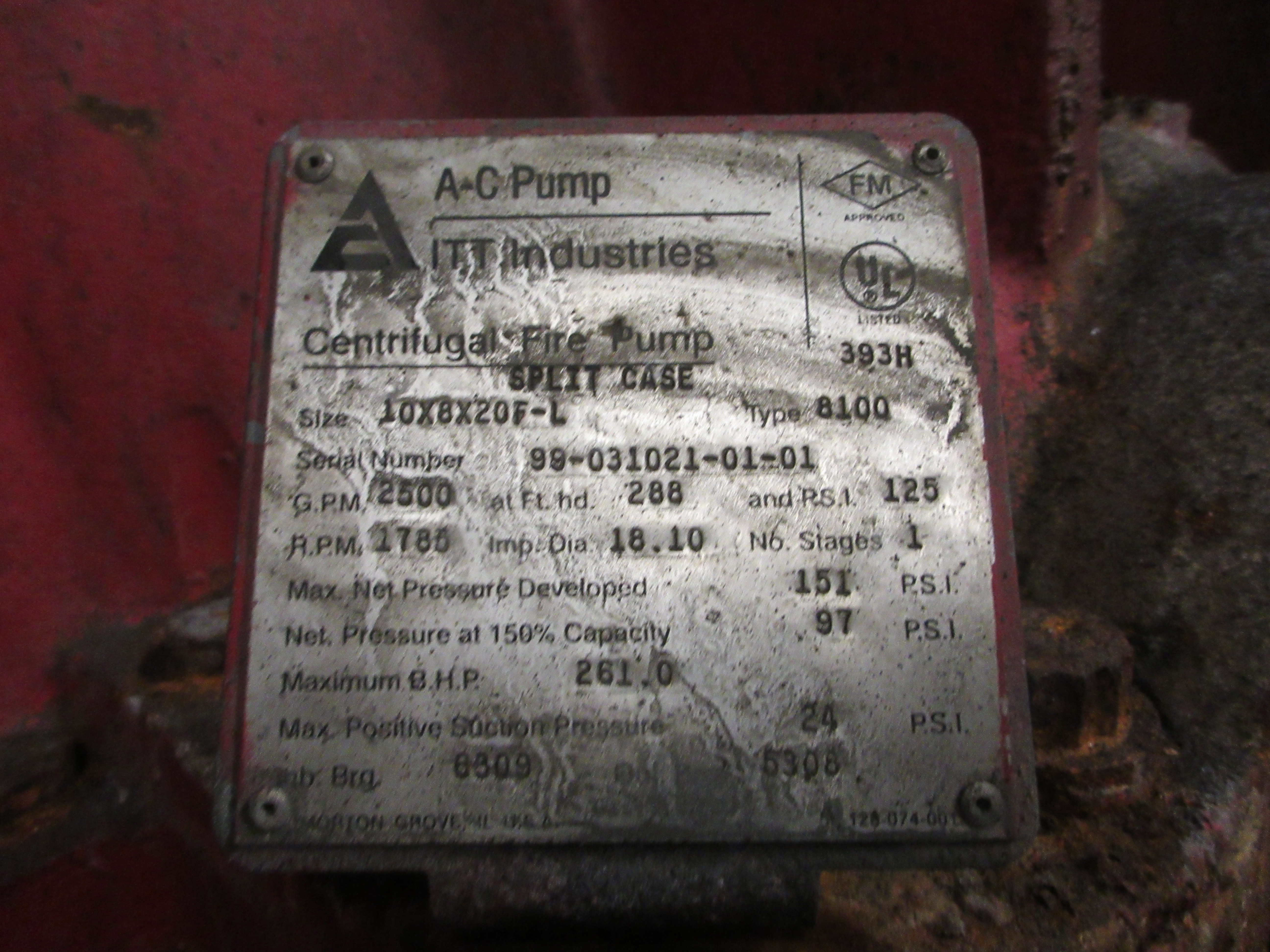 Carbon Steel Allis Chalmers Centrifugal Pump - IPP# 246808