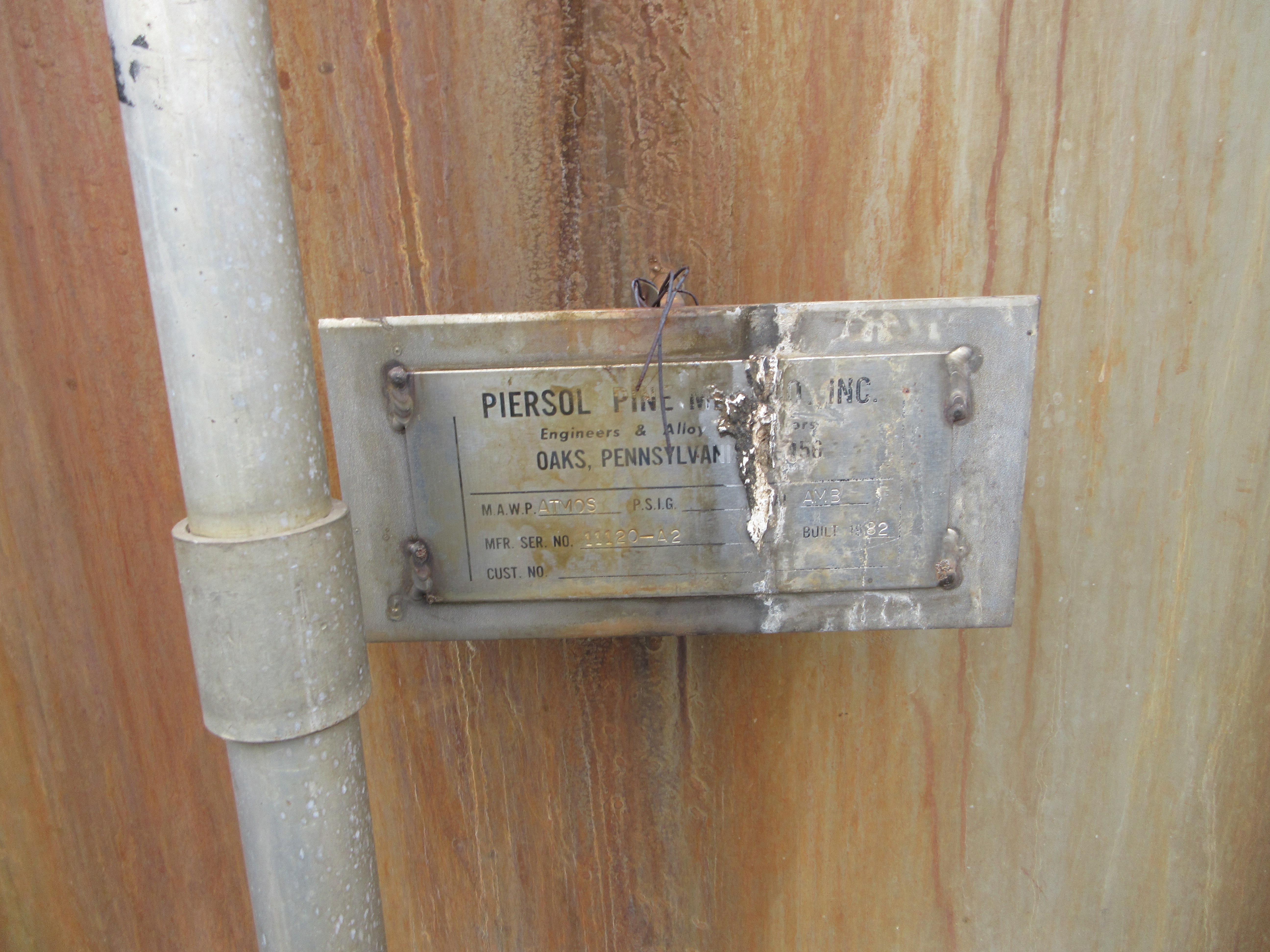 Stainless Steel 316 Piersol-Pine Tank - IPP# 246828