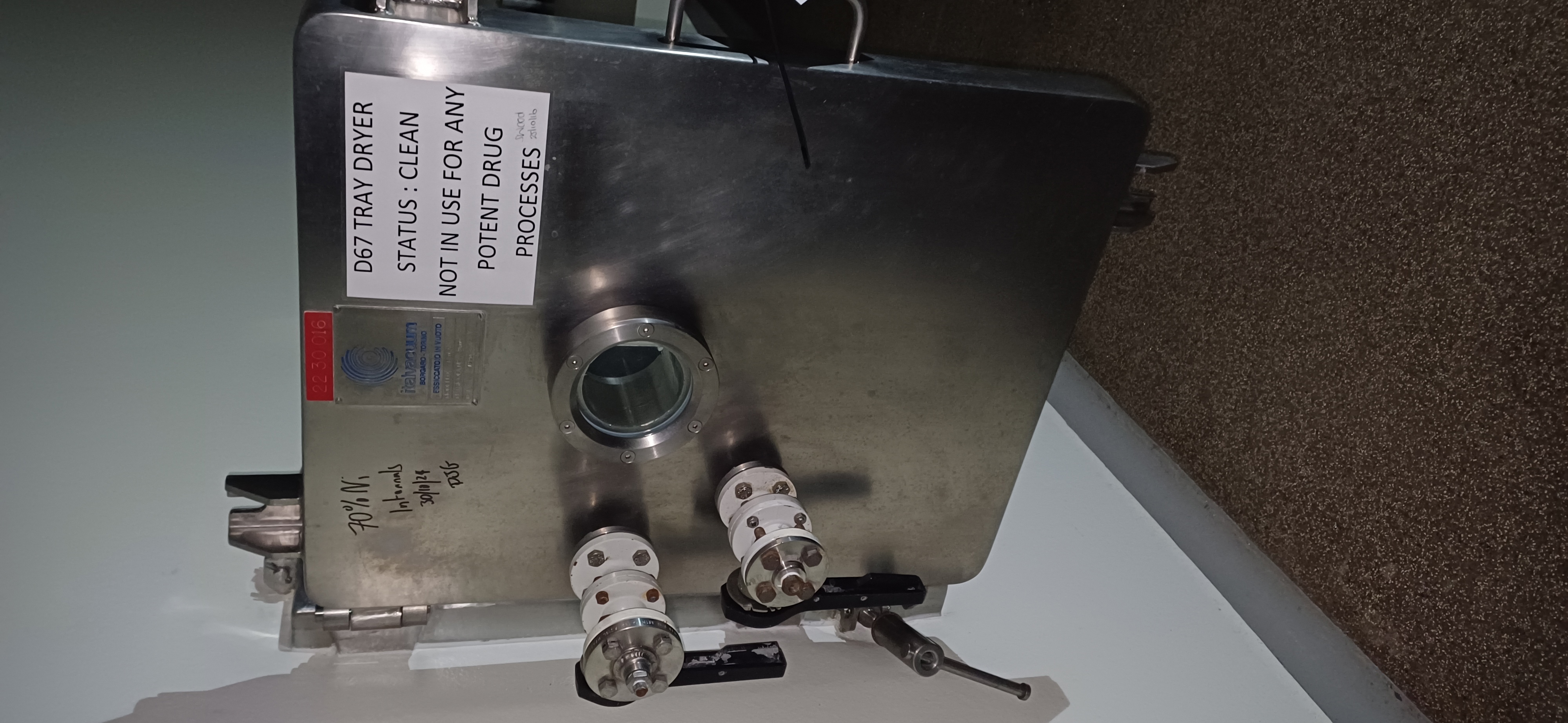 Hastelloy - C22 Italvacuum E0.5 Dryer-Shelf - IPP# 247049