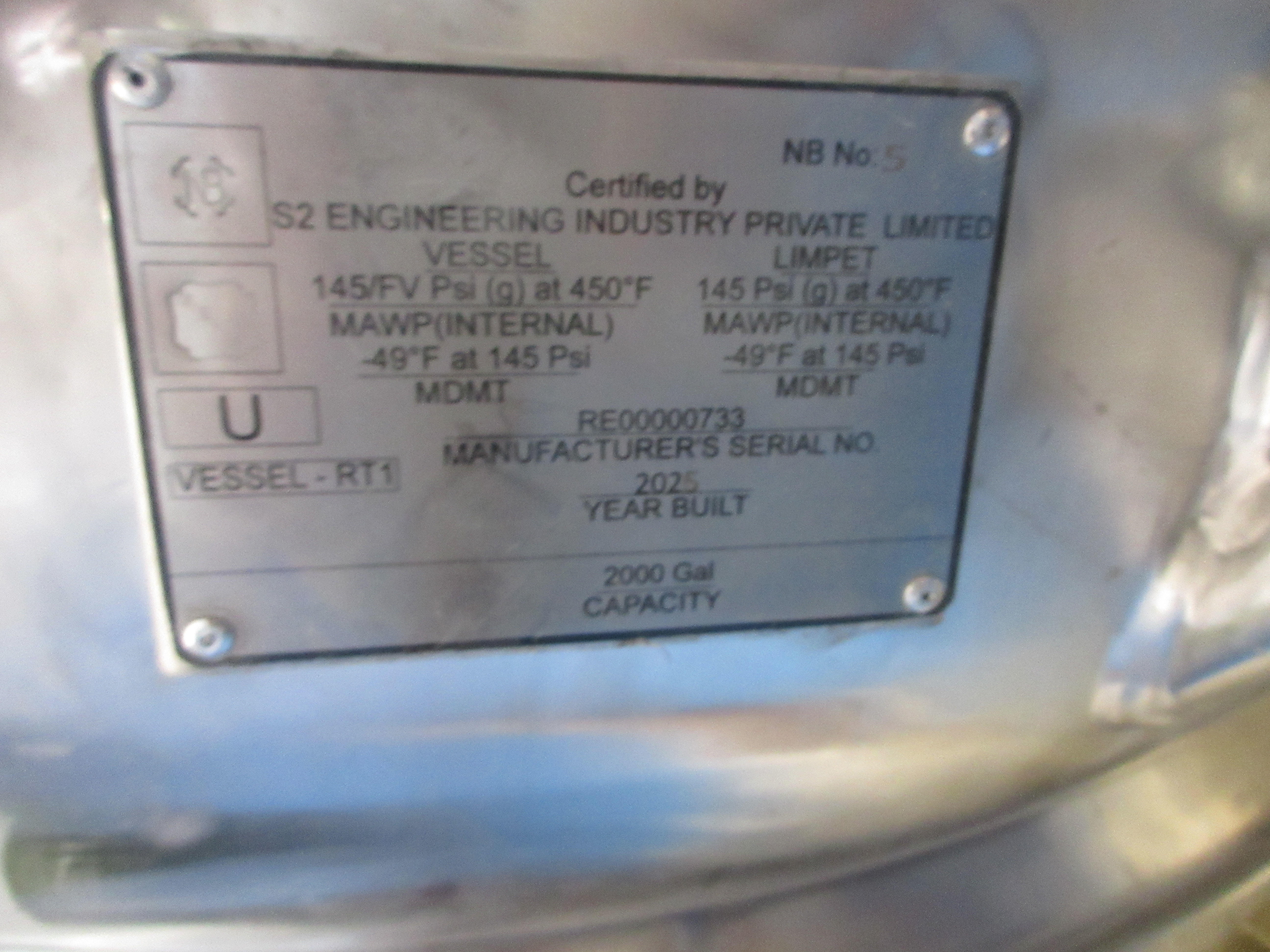 New Stainless Steel 316L Gale Process Solutions Batch-Type Agitated Reactor - IPP# 247117