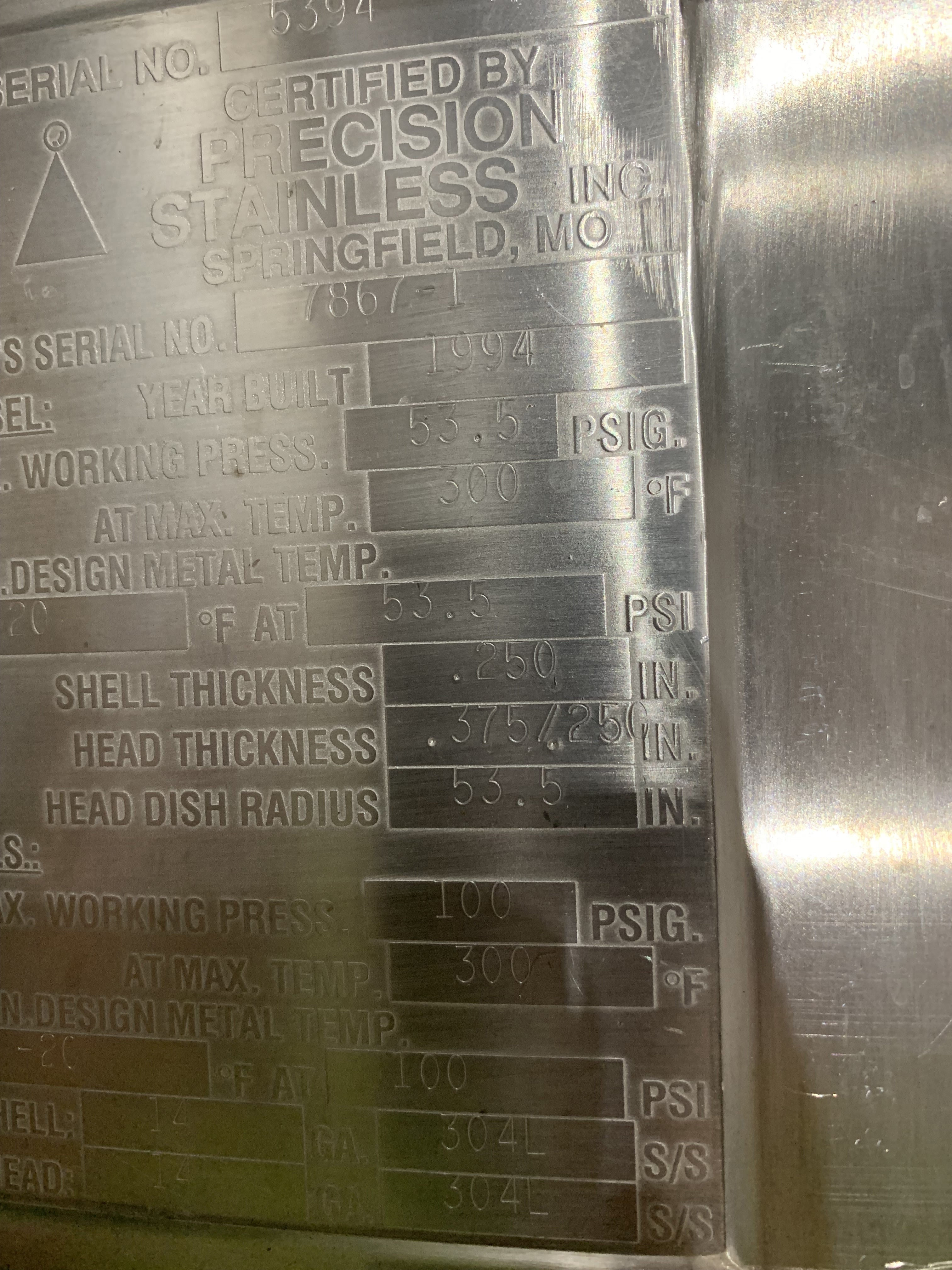 Polished Sanitary Stainless Steel 316L Precision Stainless  Batch-Type Agitated Reactor - IPP# 247244