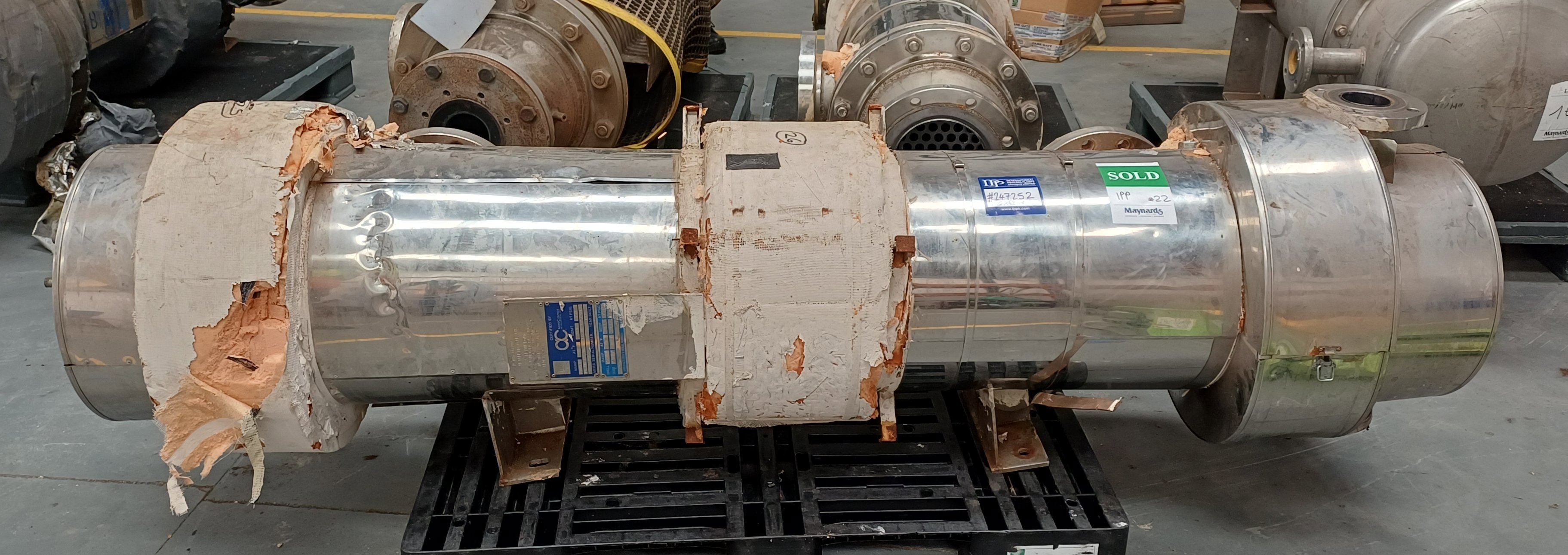 Tantalum Tube, head and 316L stainless steel shell Heat Exchanger - IPP# 247252