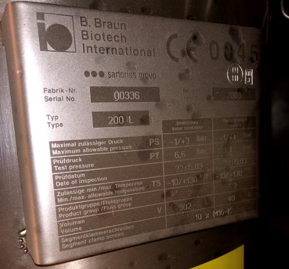 B. Braun + Diessel Biotech GmbH  Fermenter - IPP# 247790