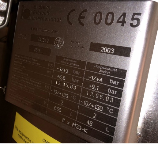 B. Braun + Diessel Bio Fermenter - IPP# 247791