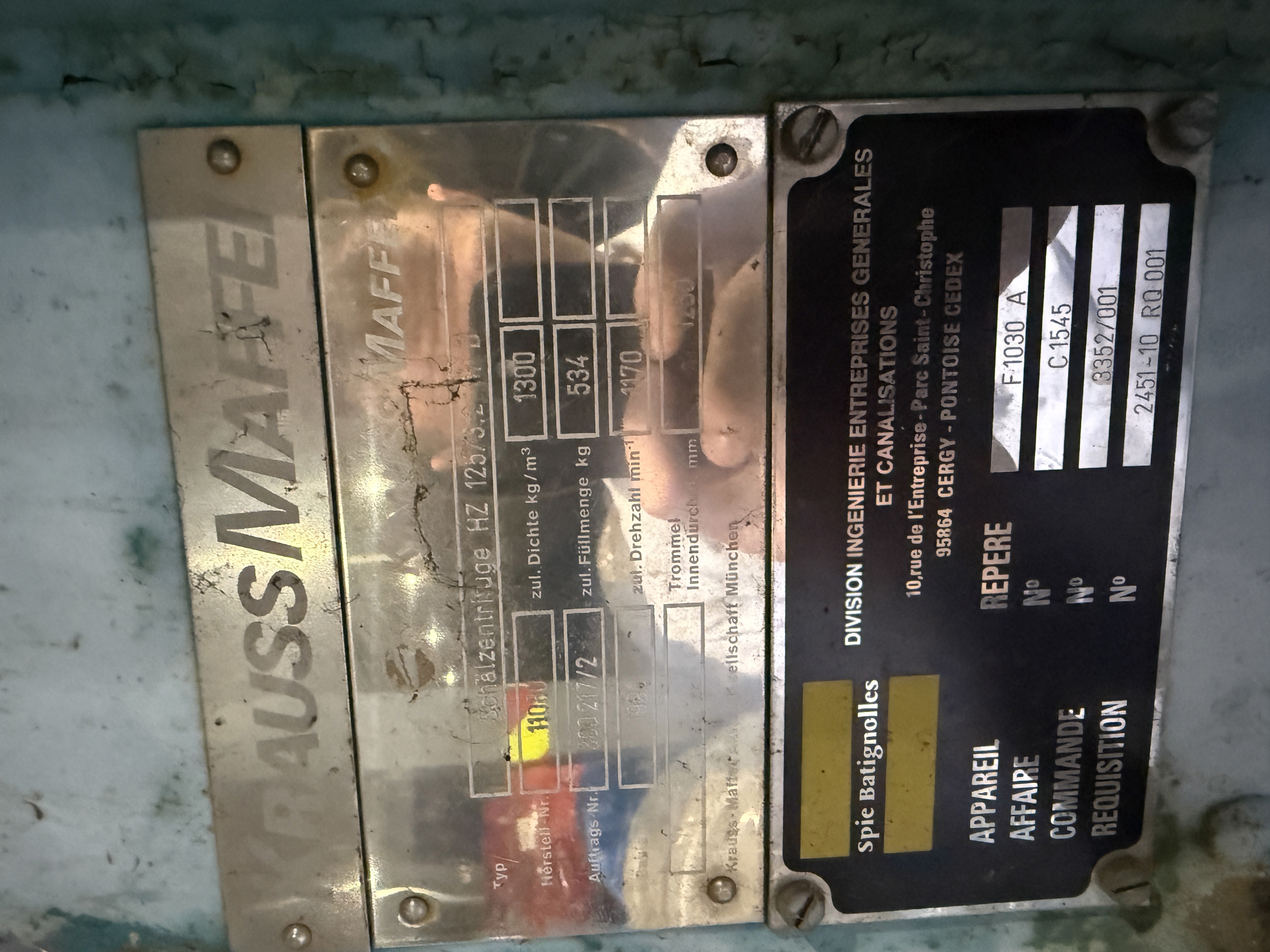 Stainless Steel 316 Krauss Maffei HZ 125/3.2 SI D Centrifuge-Peeler - IPP# 247733