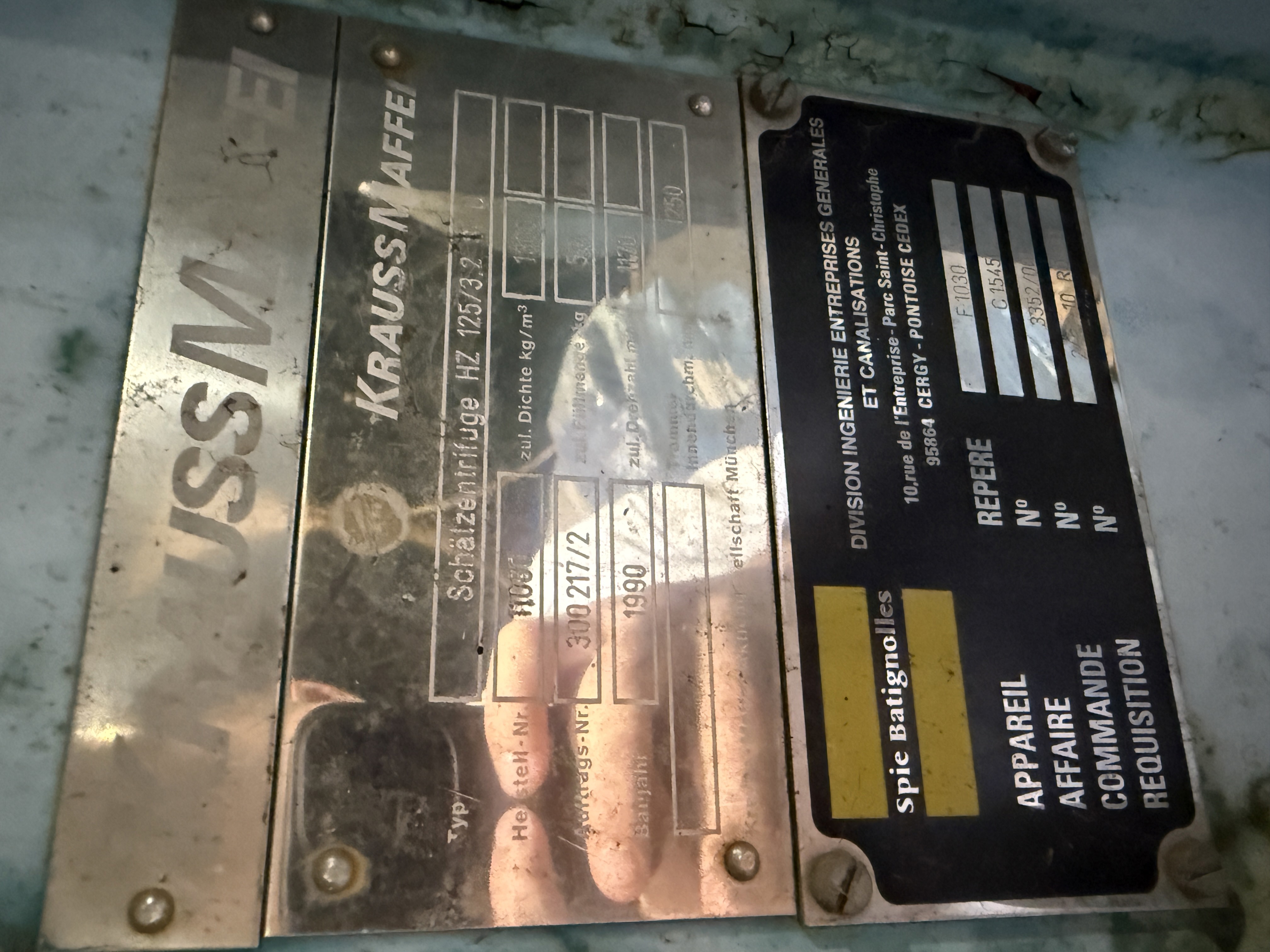 Stainless Steel 316 Krauss Maffei HZ 125/3.2 SI D Centrifuge-Peeler - IPP# 247733