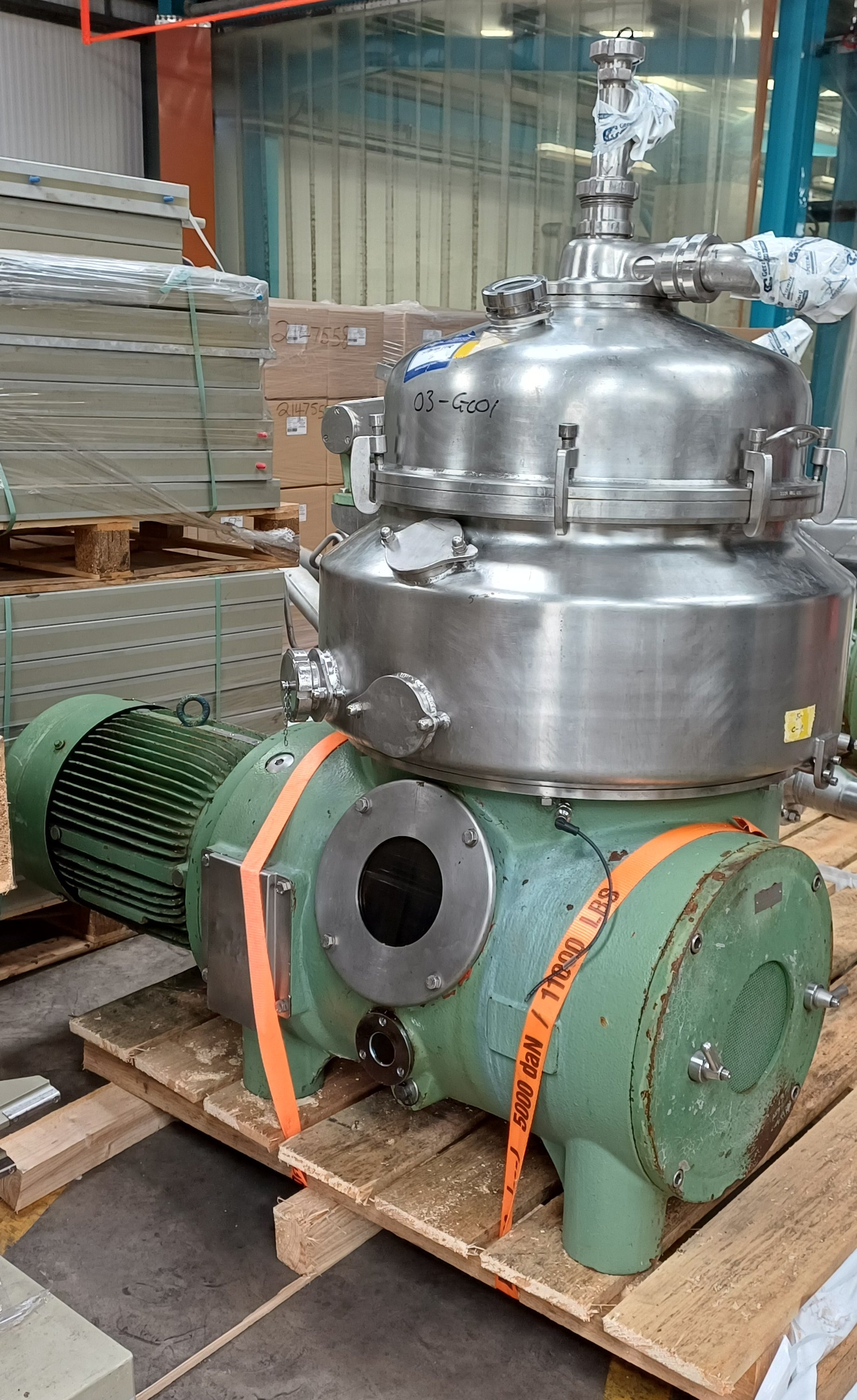 Stainless Steel 316L Westfalia HDB 75-76-016 Disc Bowl Centrifuge - IPP# 248279