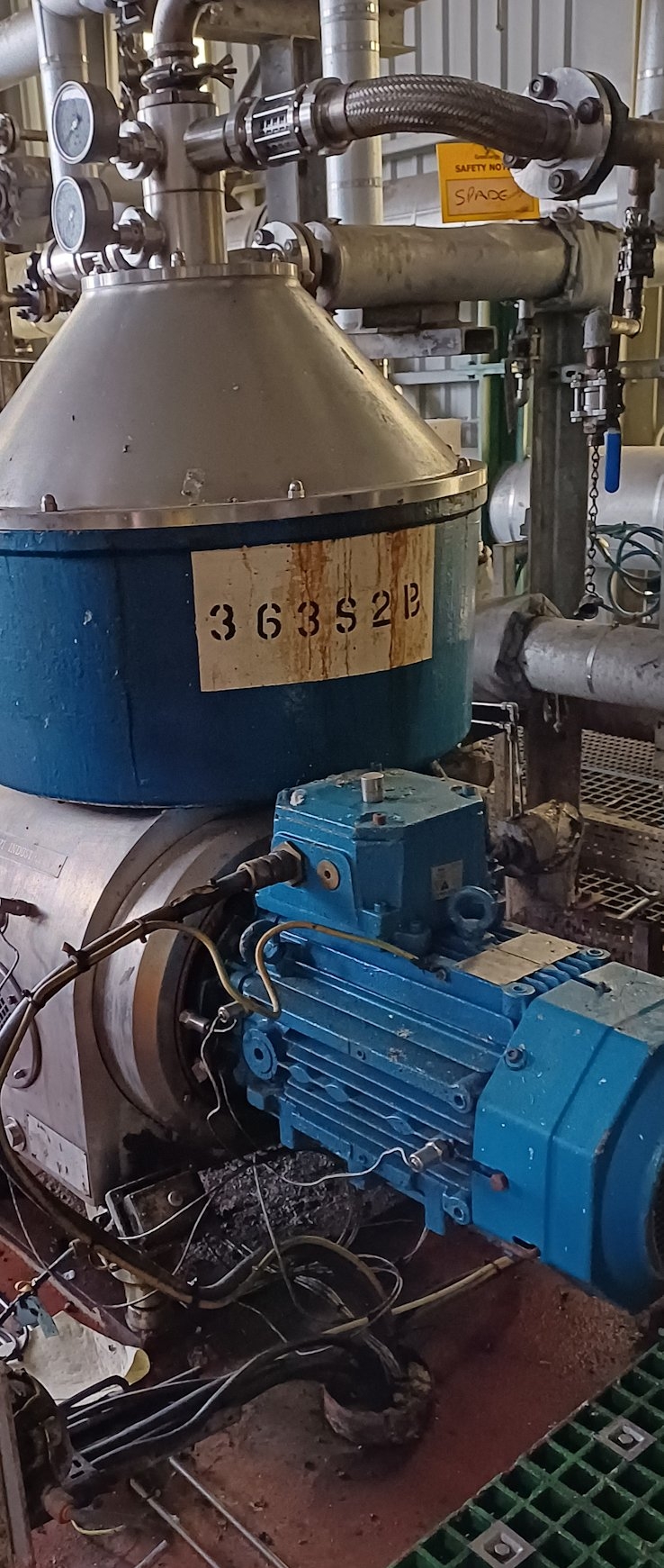 Stainless Steel 316L MacFuge S10105 BDM3S Disc Bowl Centrifuge - IPP# 248310