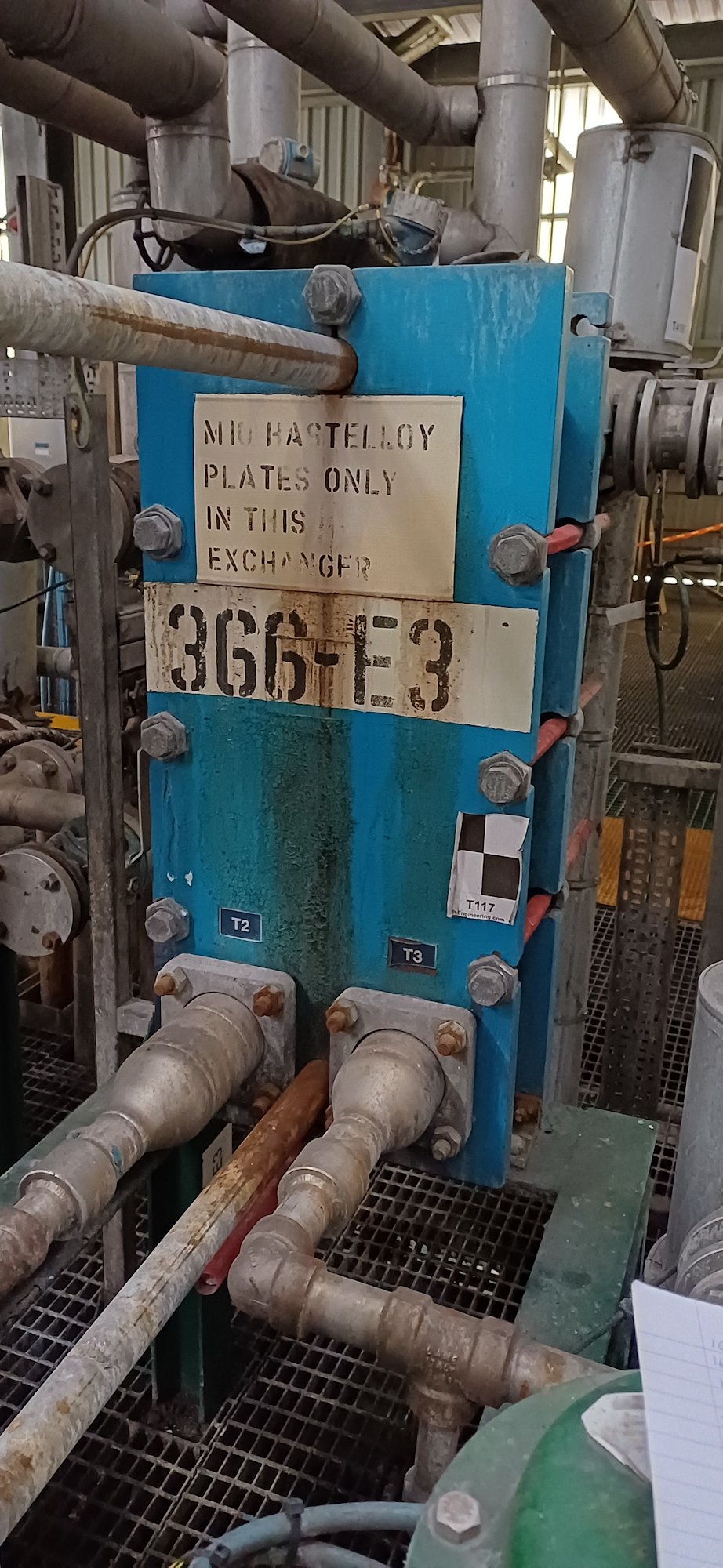 Hastelloy Other Alfa Laval M10=MFG Plate Heat Exchanger - IPP# 248317