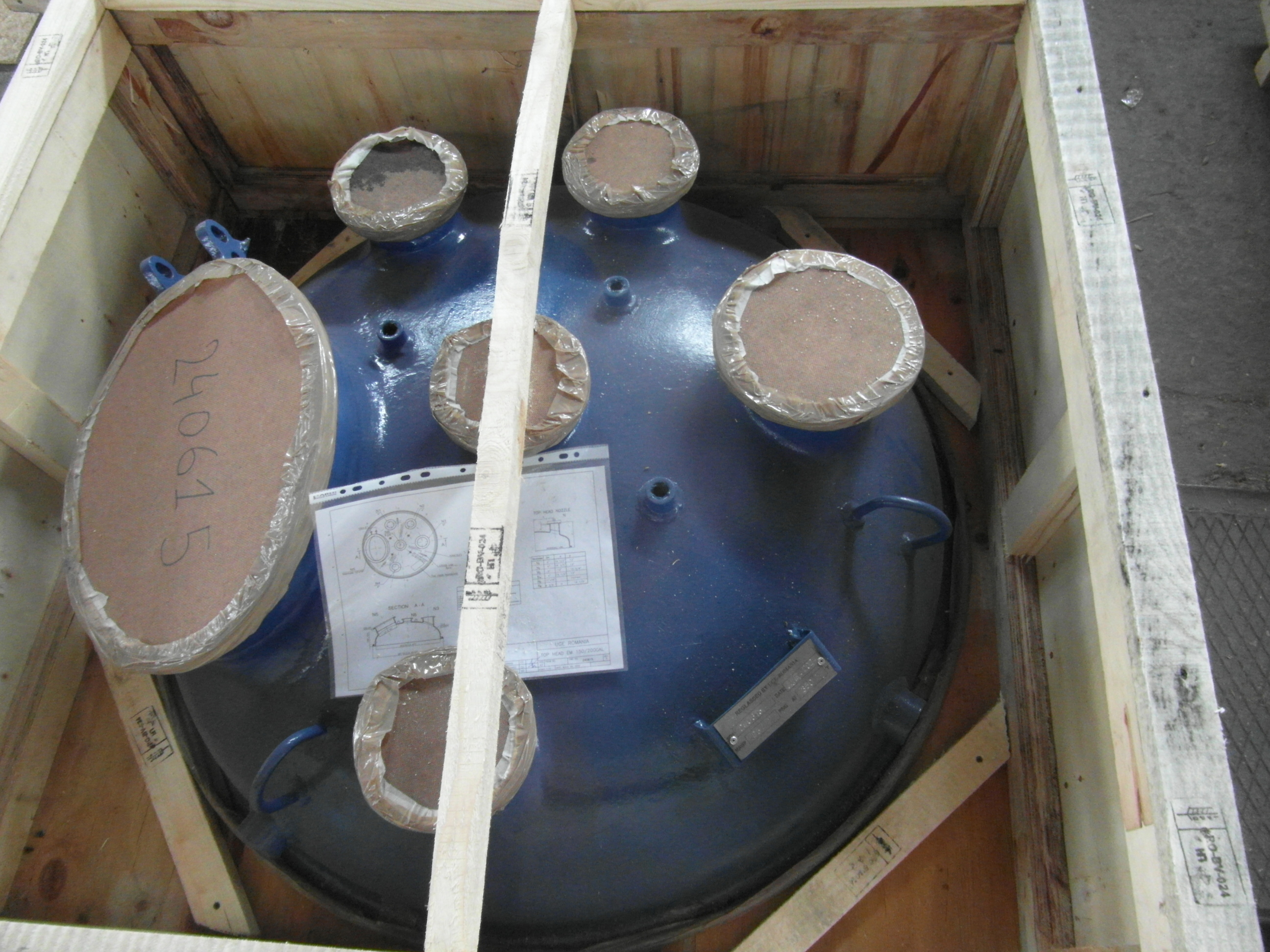  Glasslined Main Cover Glass Lined Parts 757.1 L (200 gallons) For Sale - IPP# 240615